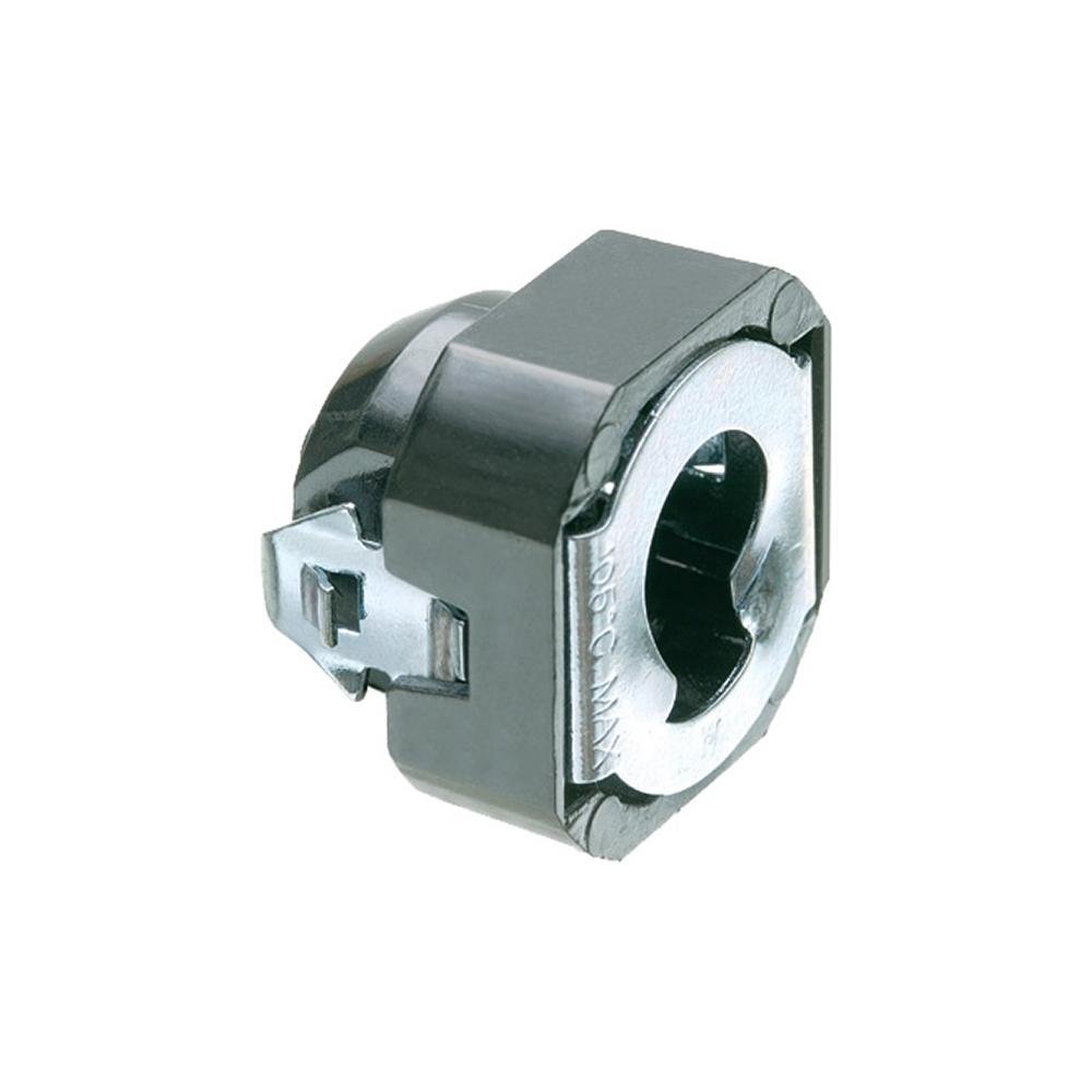GFSC38 - Screw-on flex connector with a non-metallic body and spring steel clip. Screws onto 3/8" Flex. Sold in package quantity of 500.