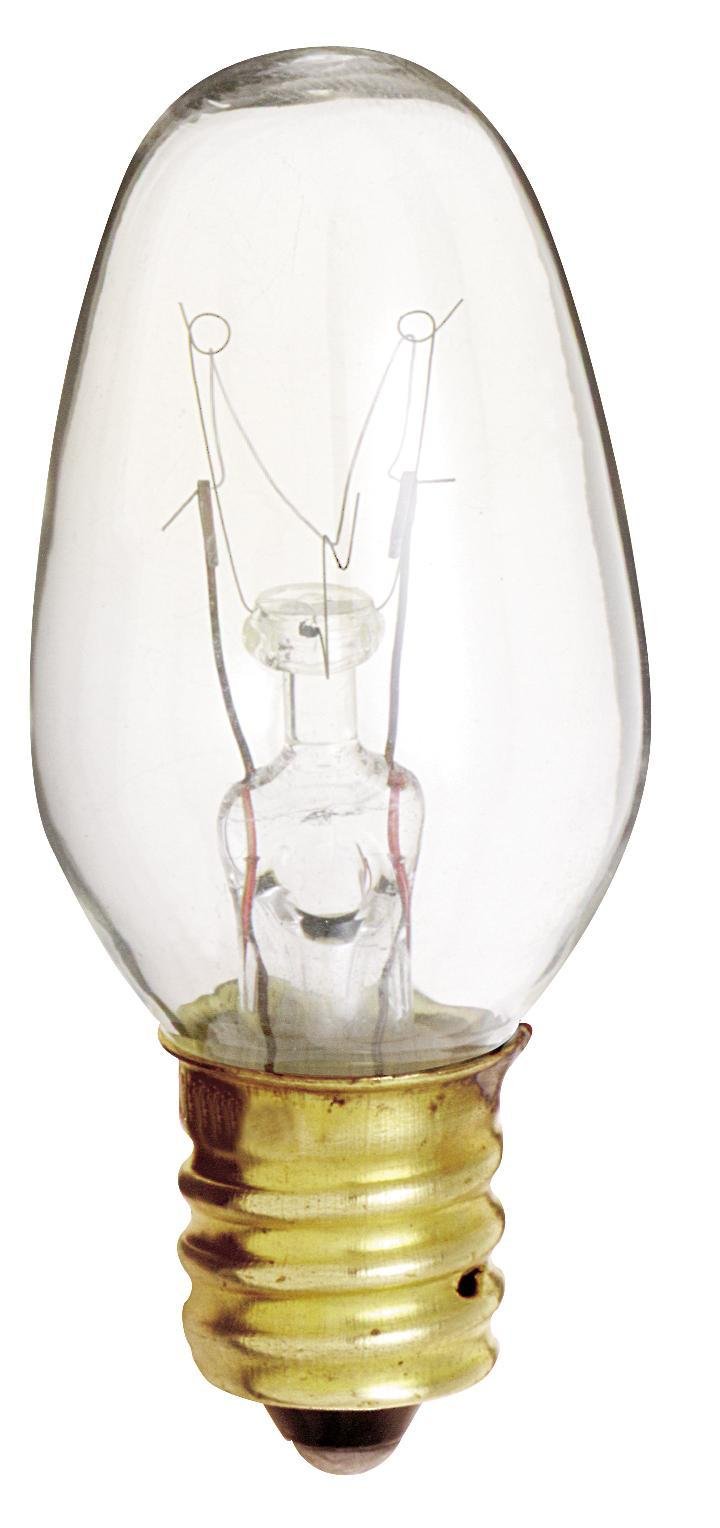S3691 - 7 Watt C7 Incandescent - Clear - 3000 Average rated hours - 35 Lumens - Candelabra base - 120 Volt