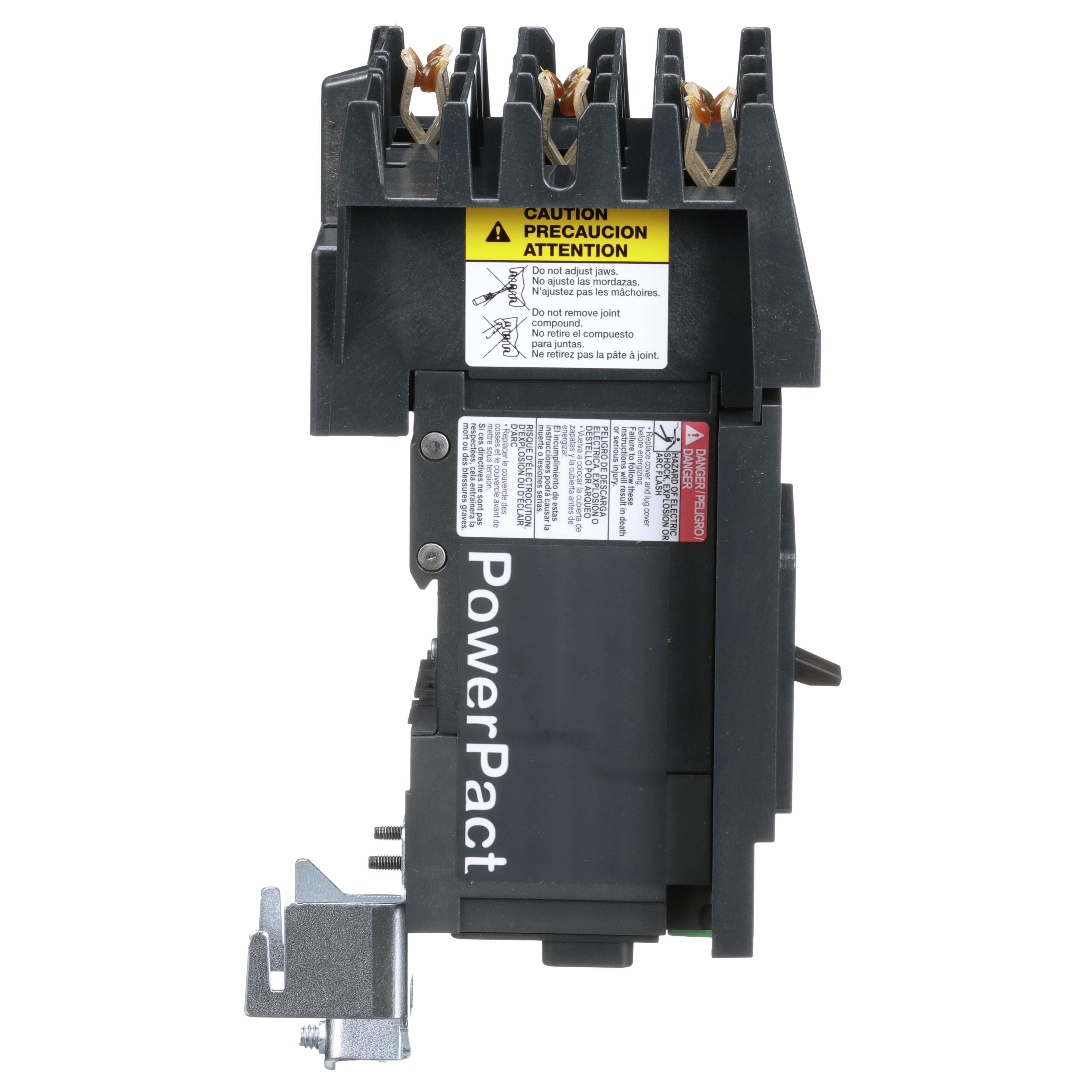 Picture of BJA36080 - Circuit breaker, PowerPacT B, 80A, 3 pole, 600Y/347VAC, 25kA, I-Line, thermal magnetic, 80%, ABC