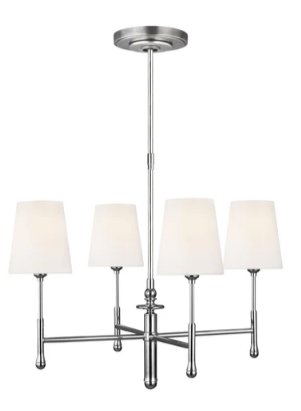 MURF TC1004PN, Capri 4 Light 26" Wide Chandelier