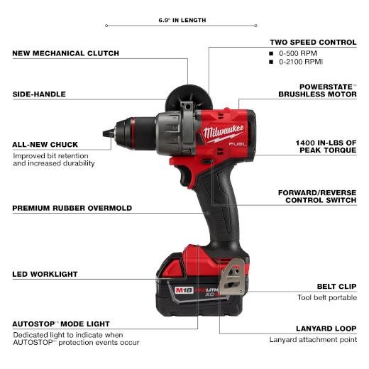 Picture of M18 FUEL™ 1/2" Hammer Drill/Driver Kit