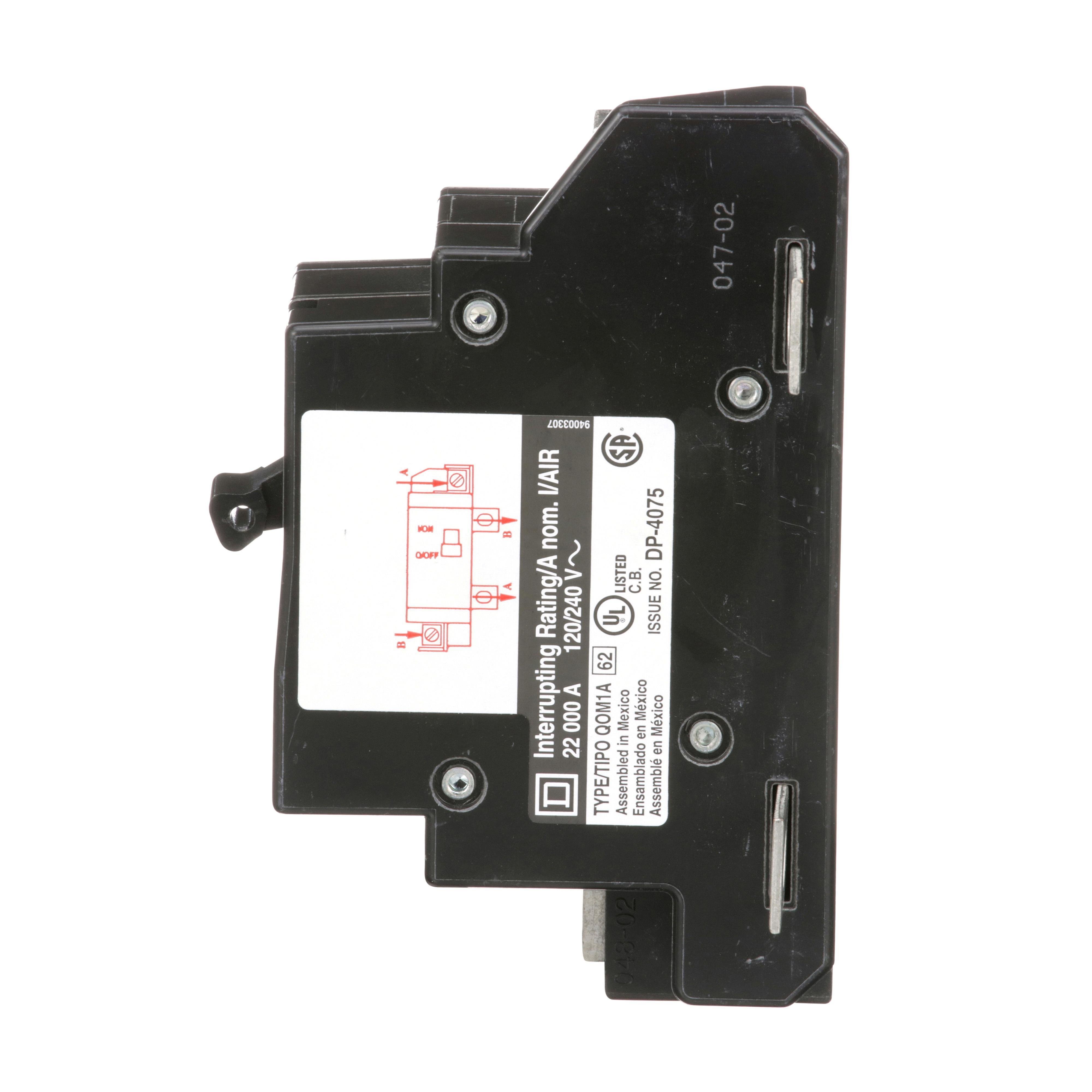 Picture of QOM125VH - Main breaker, QO, 125A, 2 pole, 120/240VAC, 22kA, bolt on mount