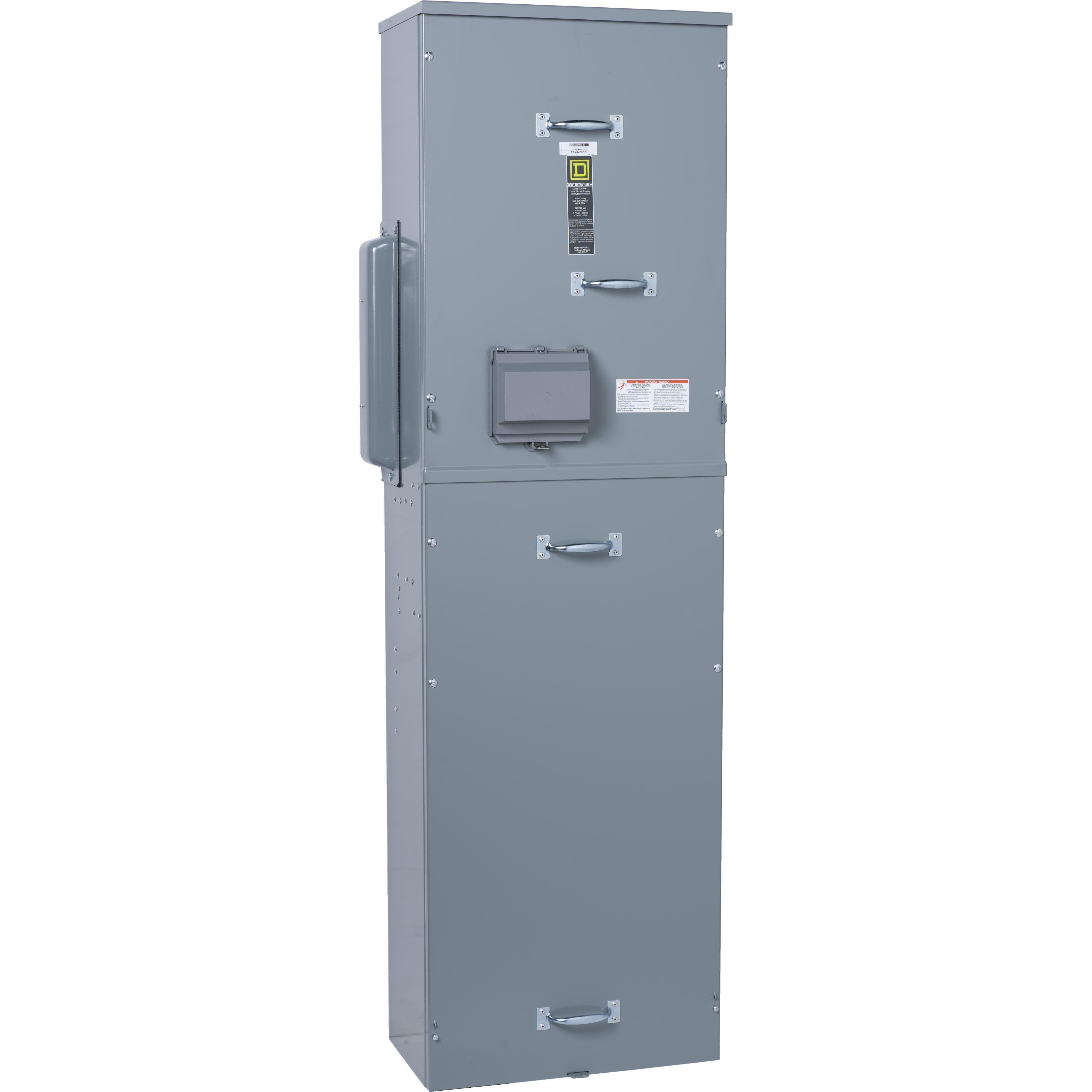 EZM1400CBU - Main circuit breaker unit, EZ Meter-Pak, 400A, 120/240VAC, 1ph/3W, 400A bus, 100kA, UG, Type 3R, EUSERC