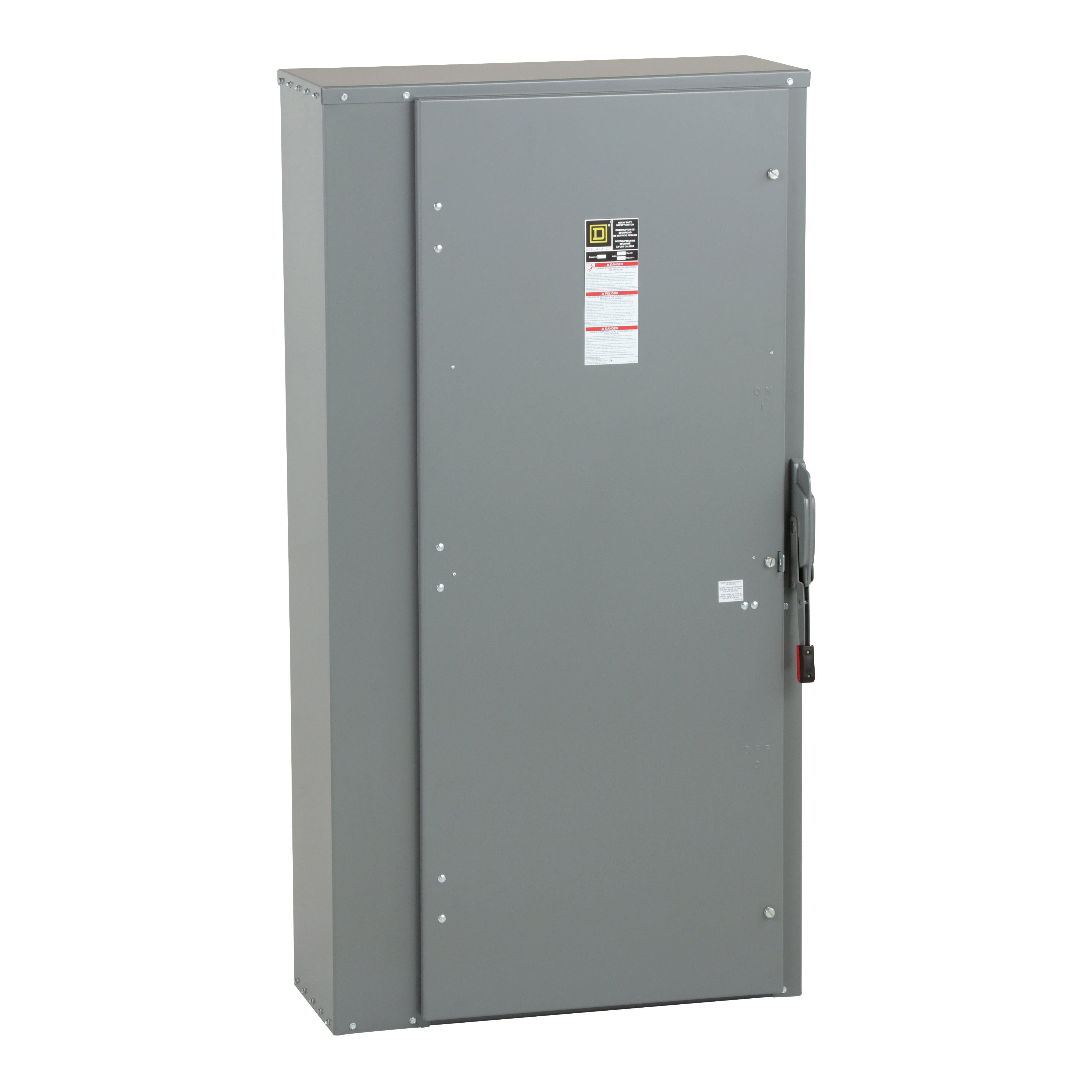 Picture of H327N - Safety switch, heavy duty, fusible, 800A, 4 wire, 3 pole, 1 neutral, 250hp, 240VAC/250VDC, NEMA 1