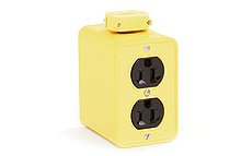 3000 - Super-Safeway Multiple Outlet Box, Standard Depth, 2-Sided, Cord Clamp, Duplex Cover Plates only