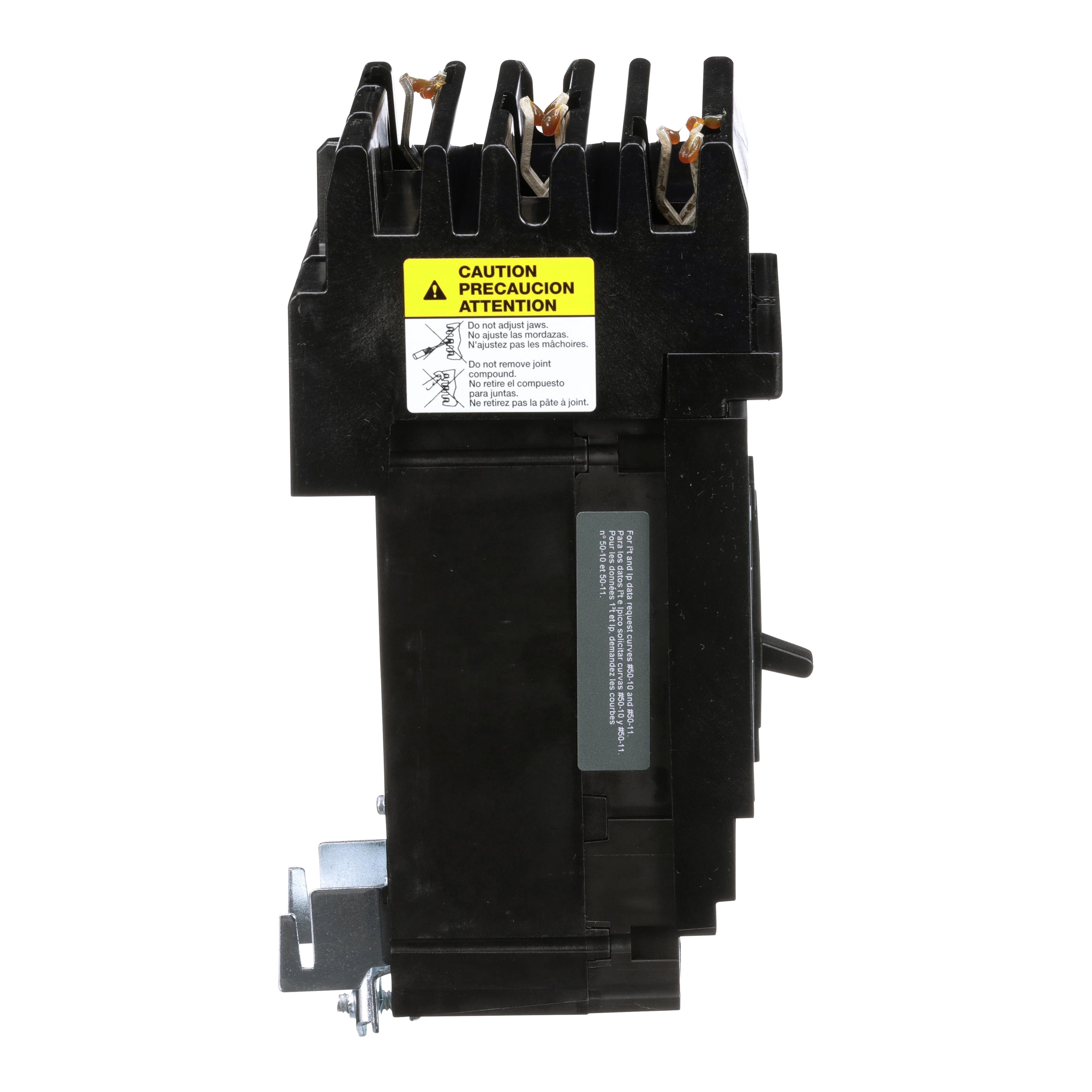Picture of HJA36090 - Circuit breaker, PowerPacT H, 90A, 3 pole, 600VAC, 25kA, I-Line, thermal magnetic, 80%, ABC