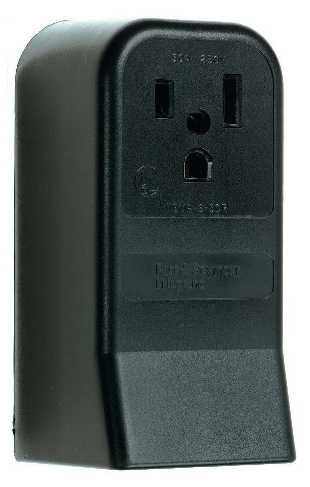 3852 - 50A 250V 6-50R Straight Blade Single Surface Receptacle, 2-Pole, 3-Wire