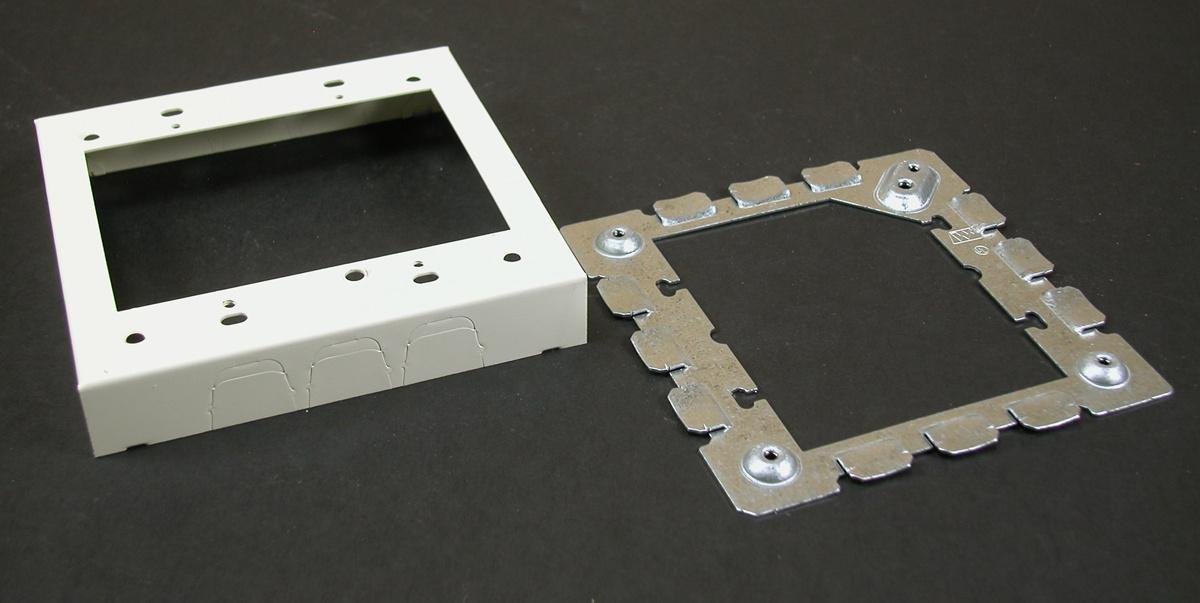 5751-2WH - 500/700 Two-Gang Flush Type Extension Adapter Fitting