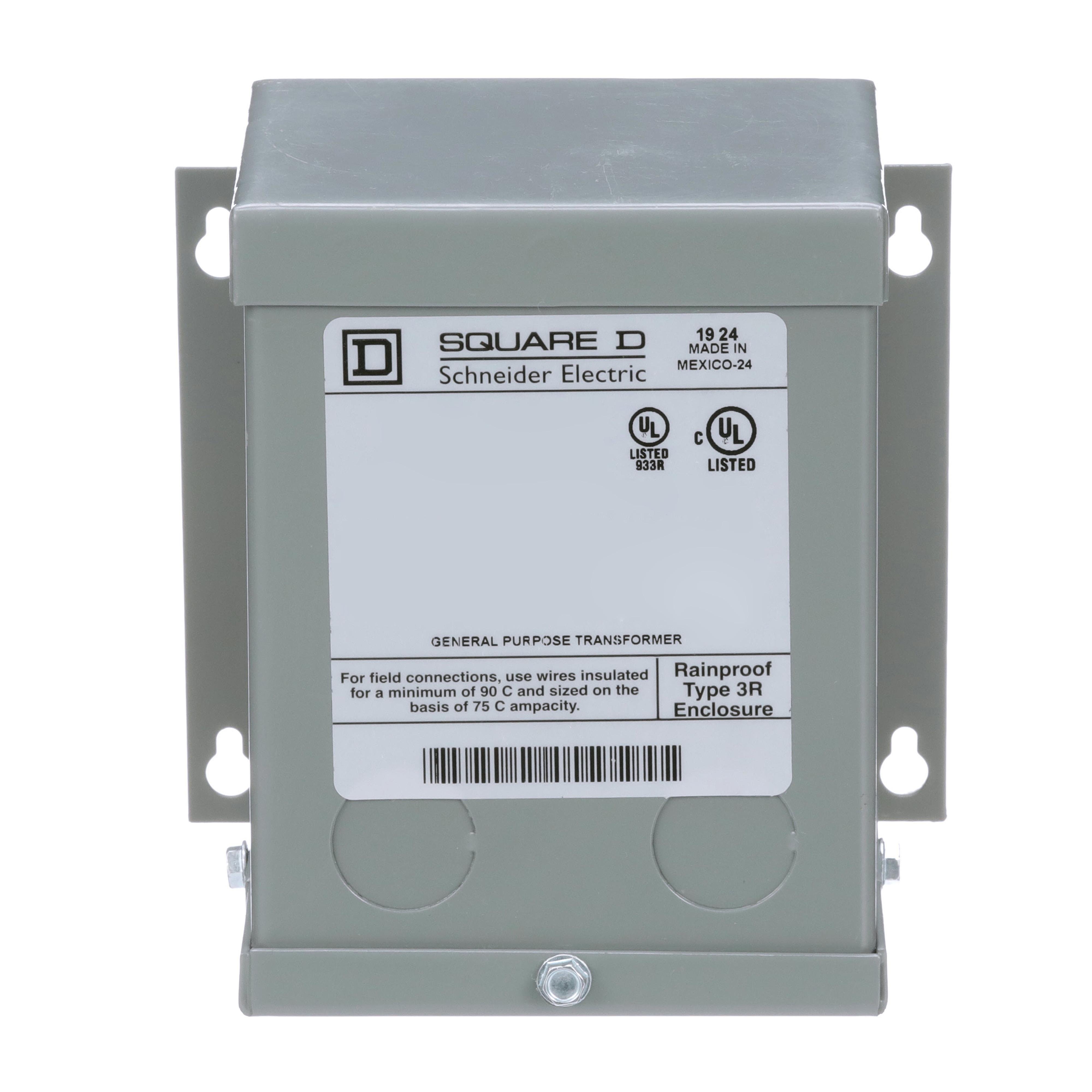 Picture of 150SV43A - Transformer, buck boost, encapsulated, 0.15kVA, 1 phase, 120x240V primary, 12/24V secondary, NEMA 3R, 55C rise