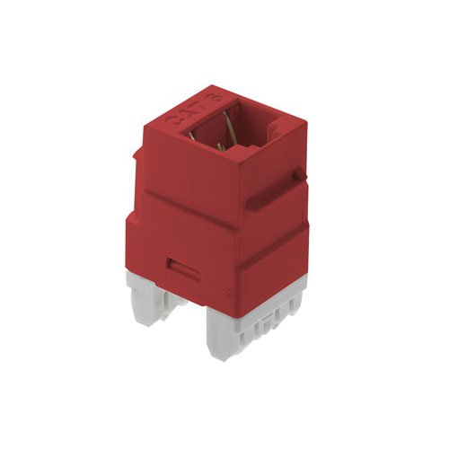 WP3460-RE - CAT6 RJ45 Keystone Connector, Red