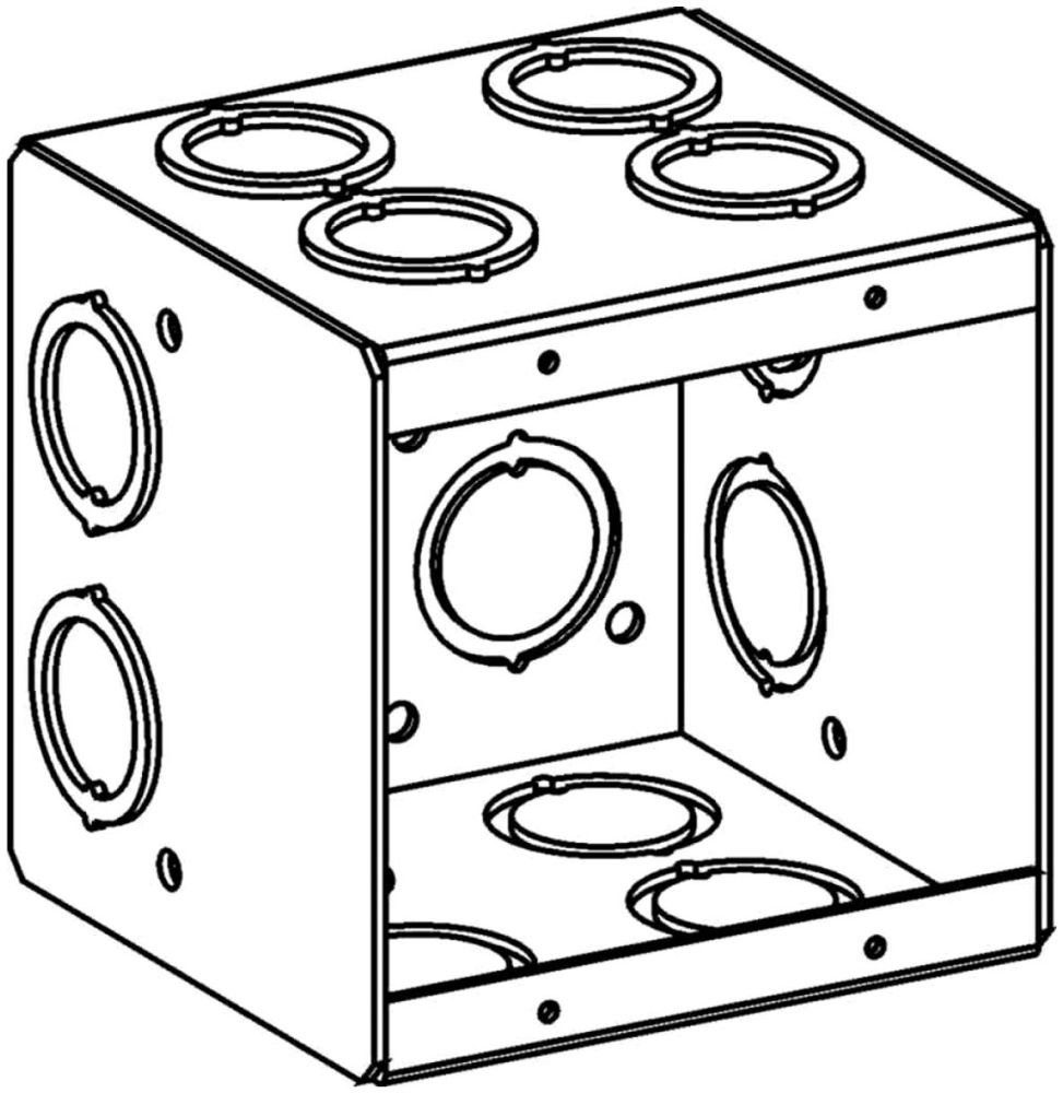 MB-2 - 3-1/2" DEEP, 2-GANG MASONRY BOX WITH CKO