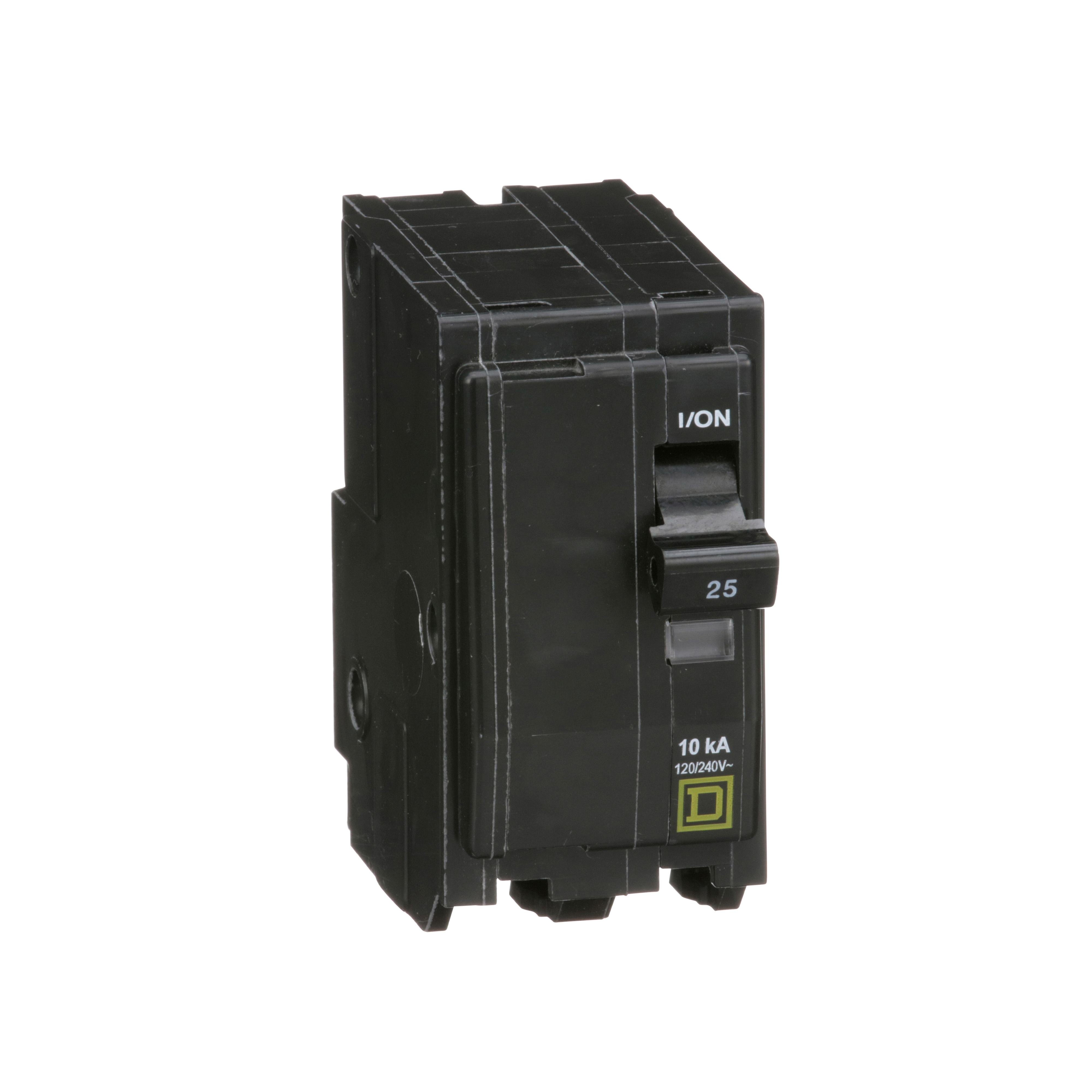 Picture of QO225 - Mini circuit breaker, QO, 25A, 2 pole, 120/240VAC, 10kA, plug in