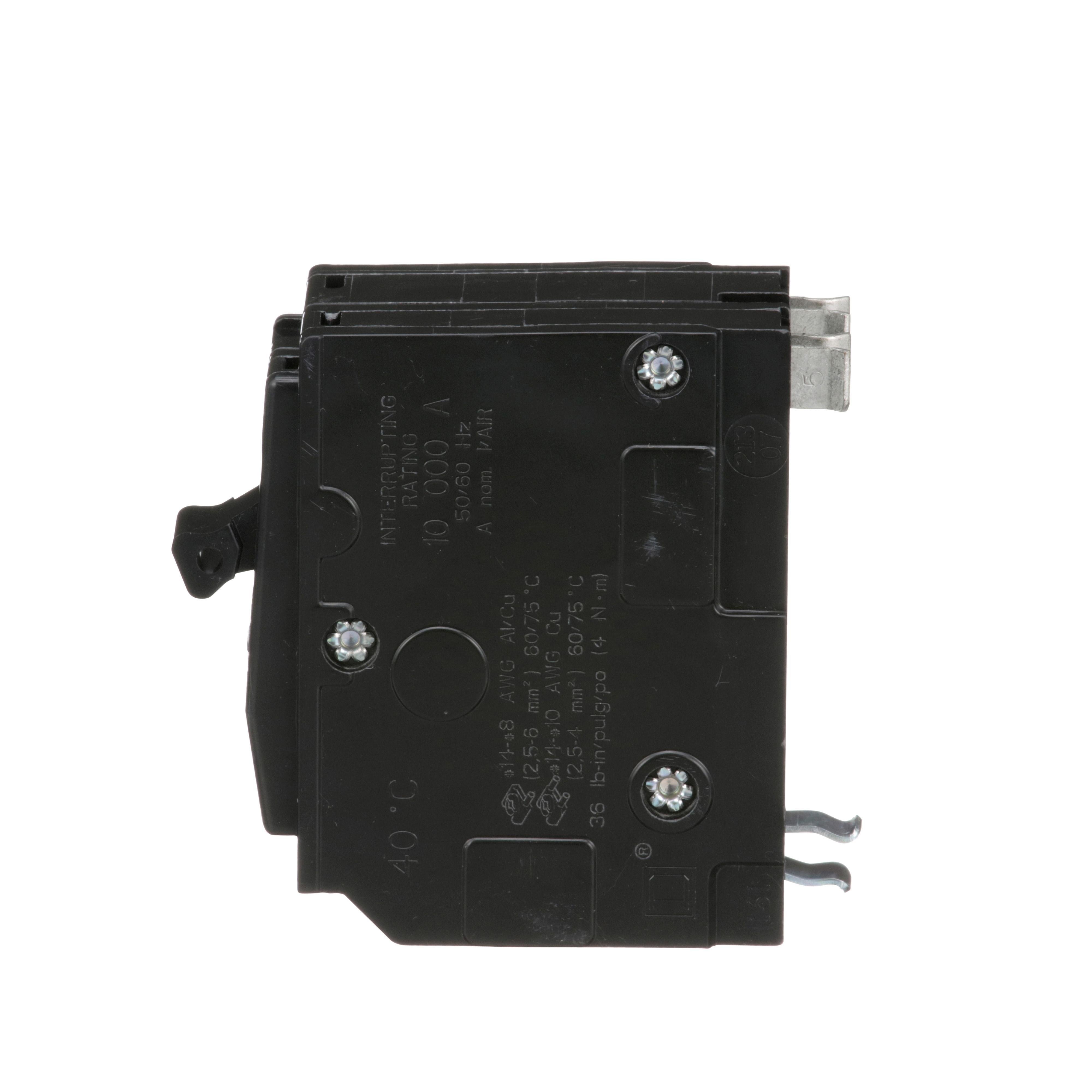 Picture of QO210 - Mini circuit breaker, QO, 10A, 2 pole, 120/240VAC, 10kA, plug in