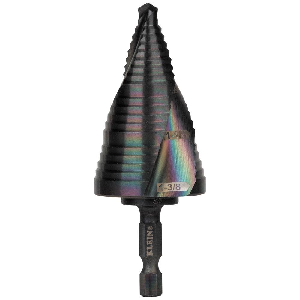 QRST15 - Step Drill Bit, Quick Release, Double Spiral Flute, 7/8 to 1-3/8-Inch