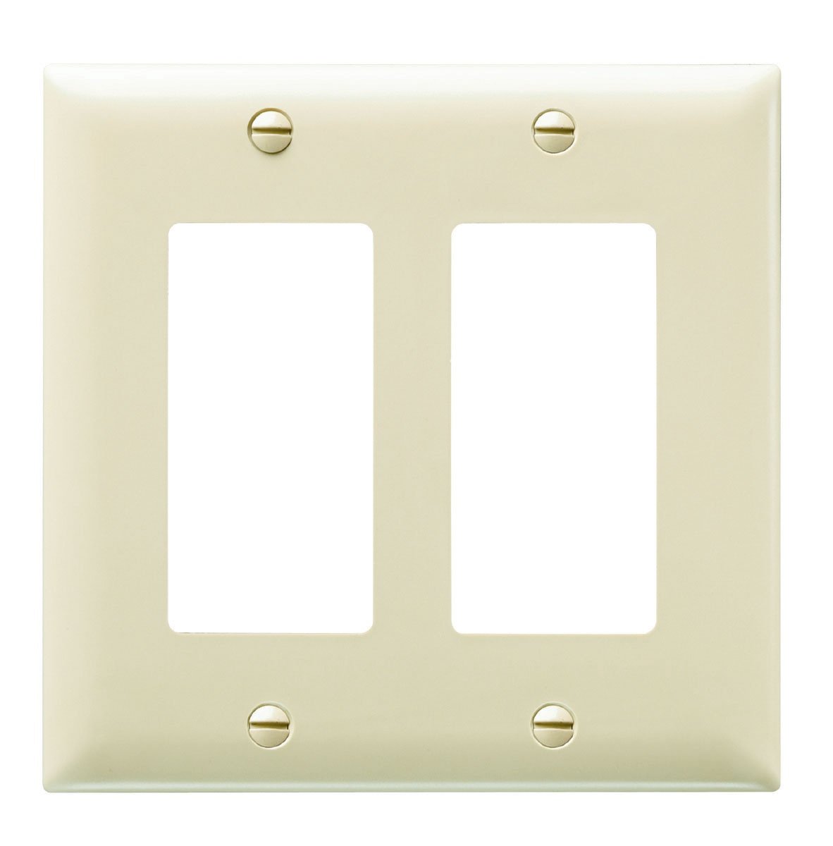 TP262-I - TradeMaster® 2-Gang Nylon Wall Plate, 2 Decorator Openings, Ivory