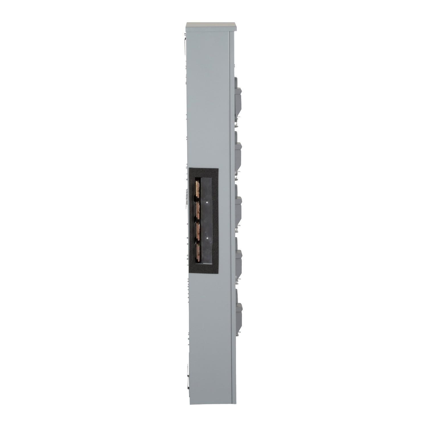 Picture of EZMR315225 - Branch unit, EZ Meter-Pak, 225A, 5 x 5 jaw sockets, 208Y/120VAC, no bypass, ringless, 1200A Al/Cu busbar