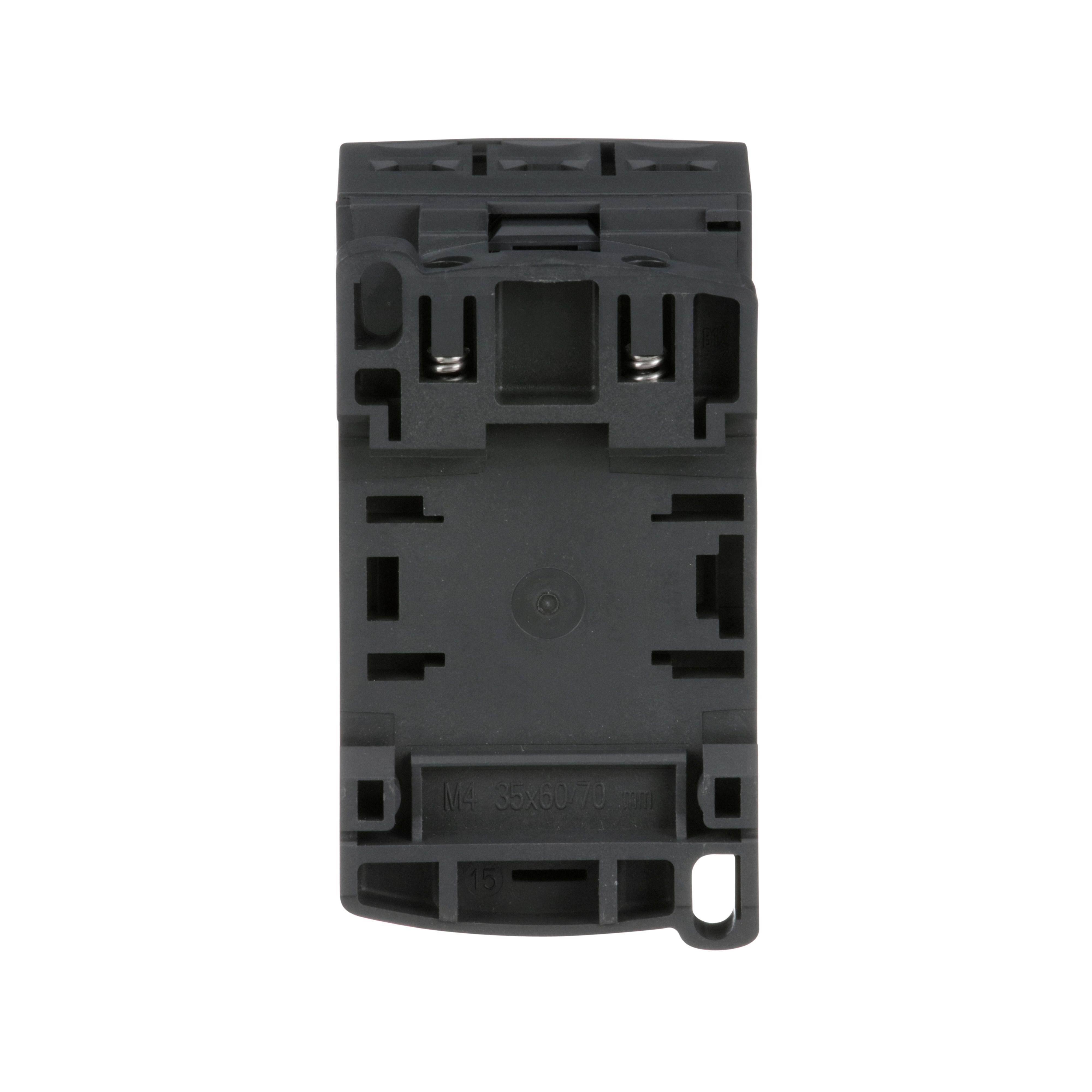 Picture of LC1D12U7 - IEC contactor, TeSys Deca, nonreversing, 12A, 7.5HP at 480VAC, up to 100kA SCCR, 3 phase, 3 NO, 240VAC 50/60Hz coil, open
