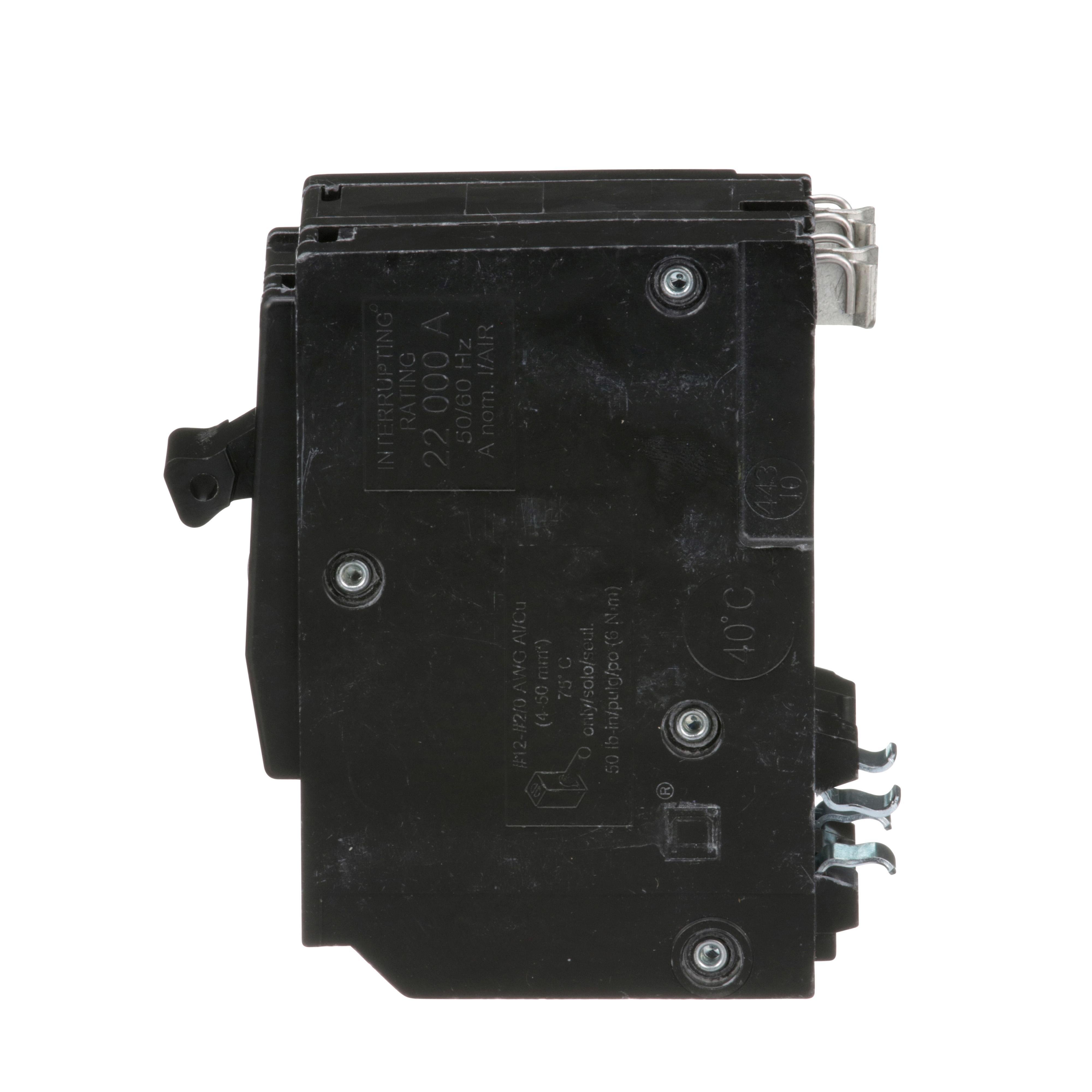 Picture of QO2100VH - Mini circuit breaker, QO, 100A, 2 pole, 120/240VAC, 22kA, plug in