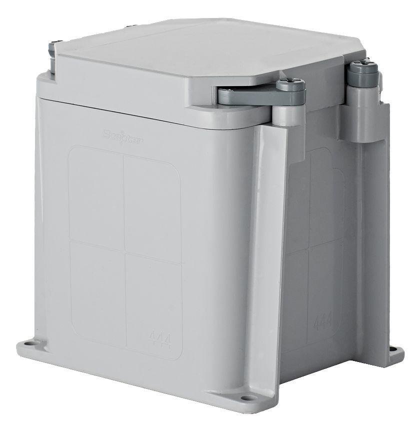 277001 - JBX444 4"x4"x4" PVC JUNCTION BOX GREY SCEPTER JBOX