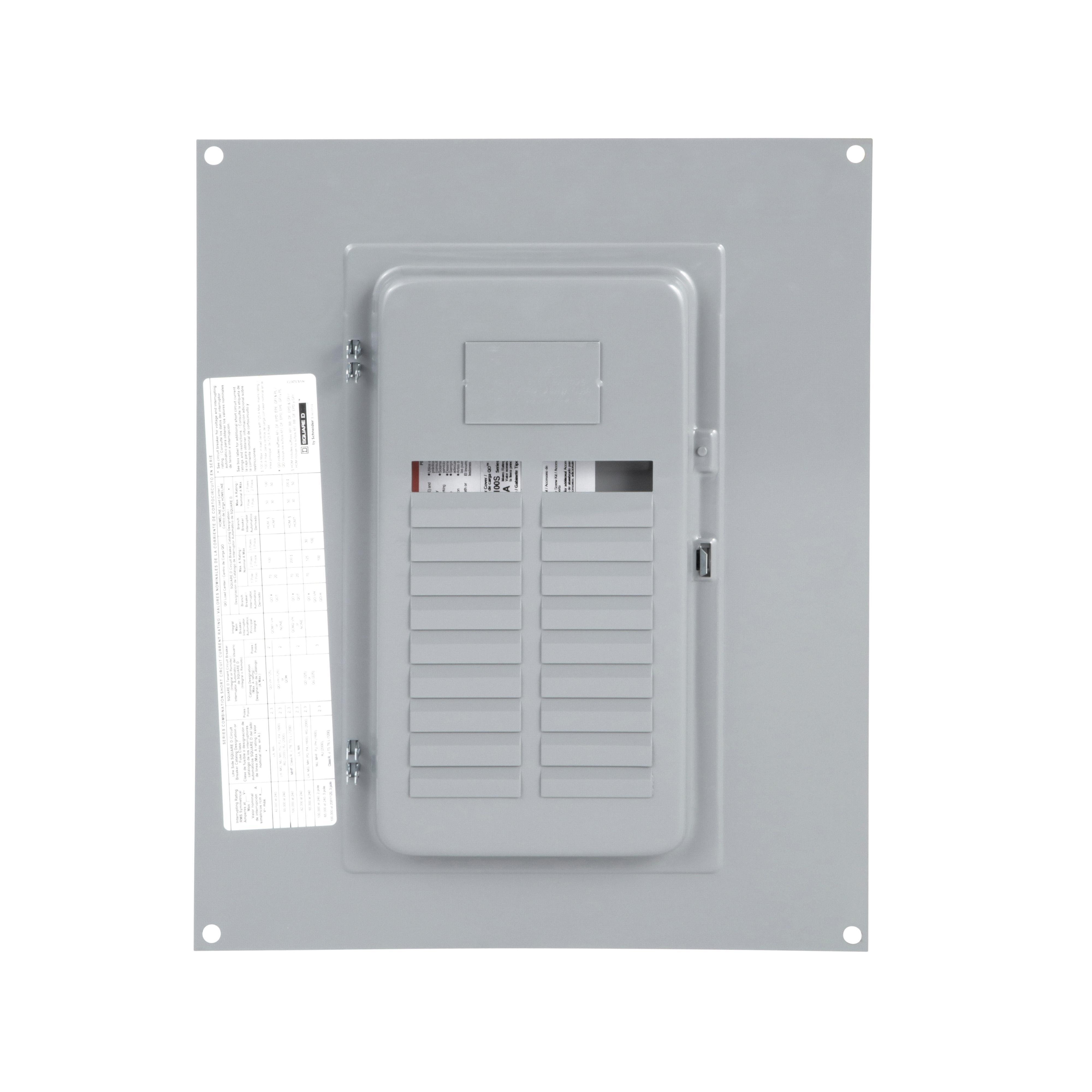 Picture of QOC20U100S - Replacement cover, QO, for 20 space load center with 125A mains, surface, gray