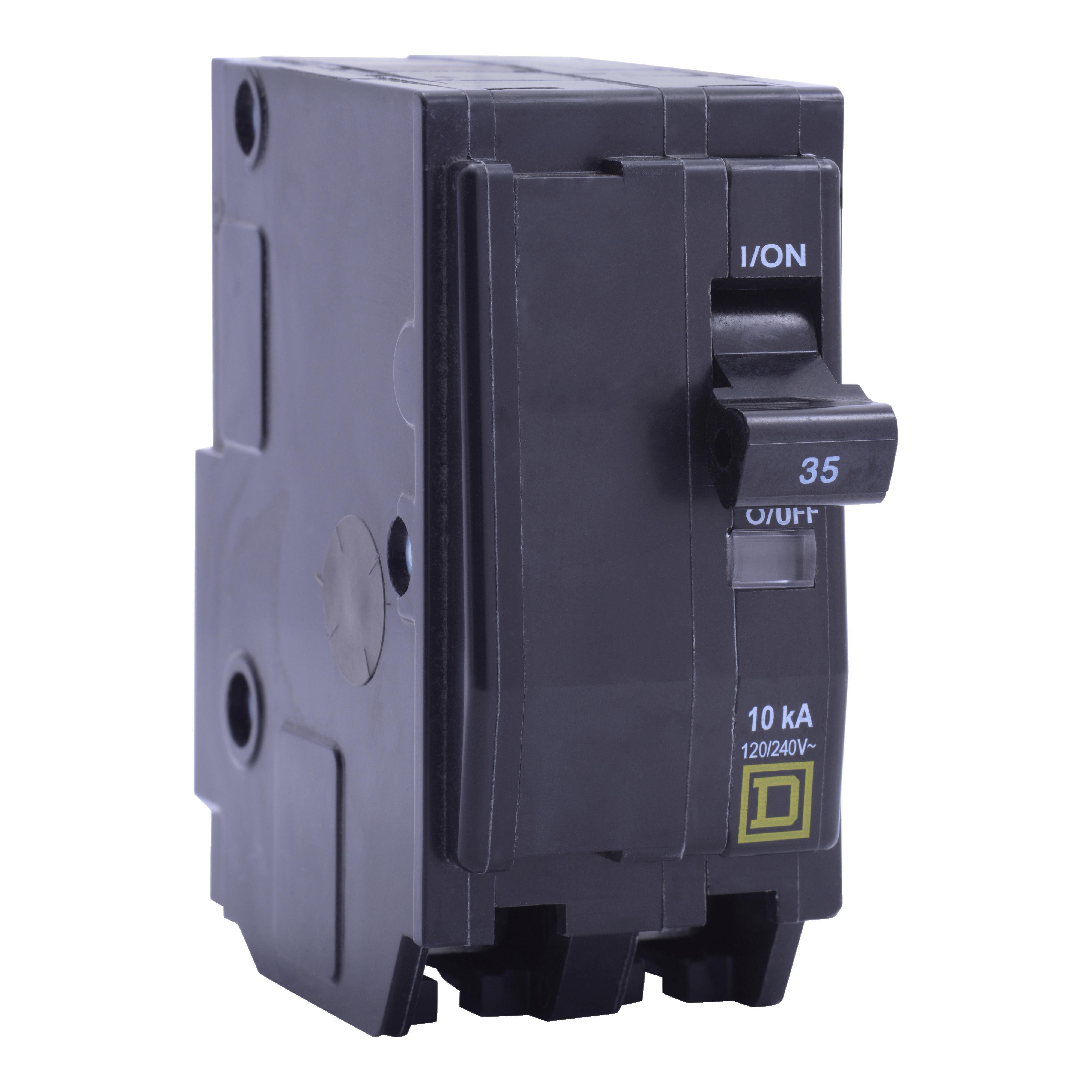 Picture of QO240HID - Mini circuit breaker, QO, 40A, 2 pole, 120/240VAC, 10kA, plug in, high density discharge