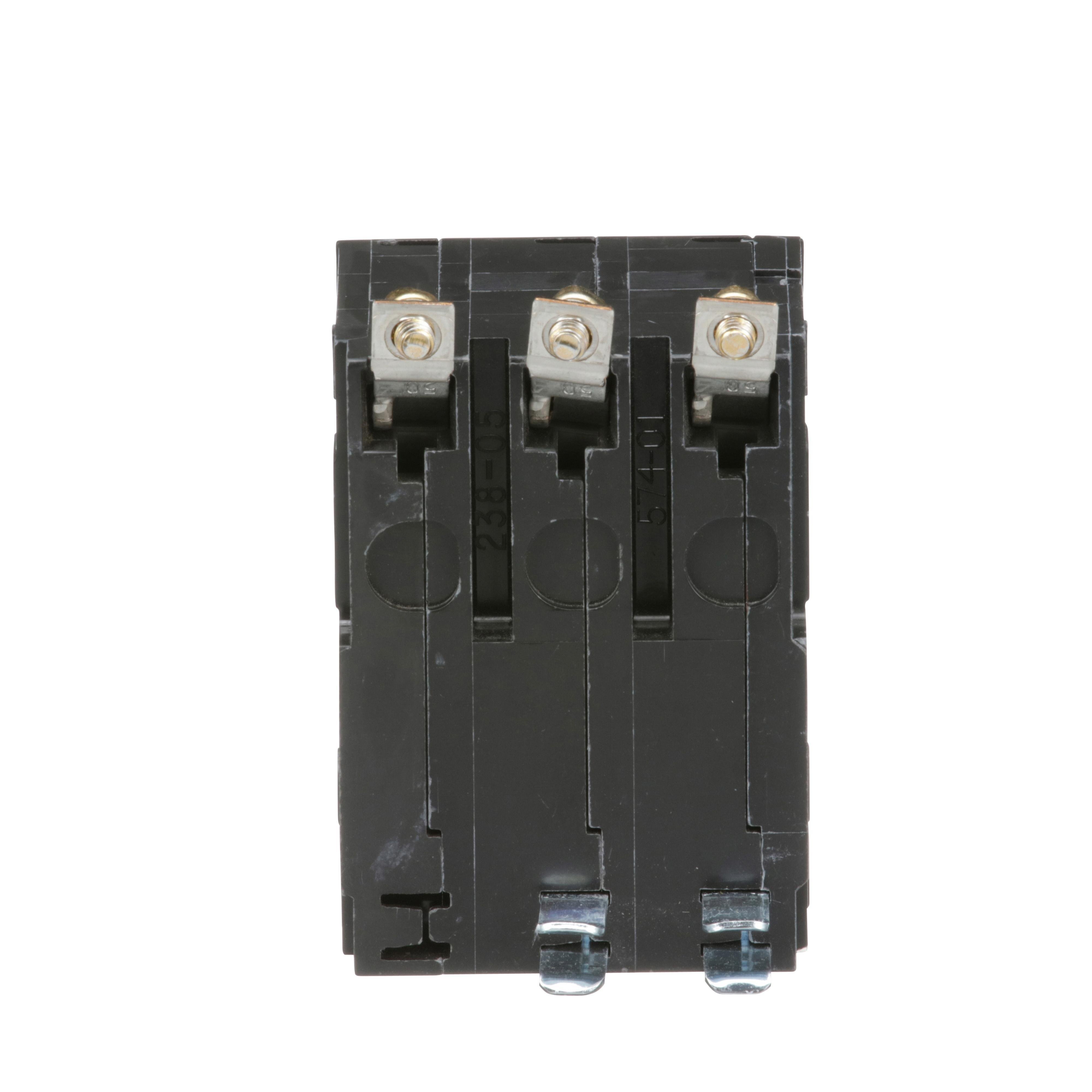 Picture of QOB350 - Mini circuit breaker, QO, 50A, 3 pole, 120/240VAC, 10kA, bolt on