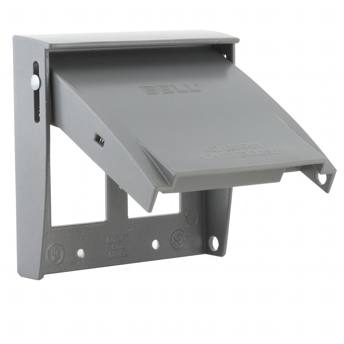 5045-0 - 2-Gang RAYNTITE® Weatherproof Cover, Two GFCI, Gray