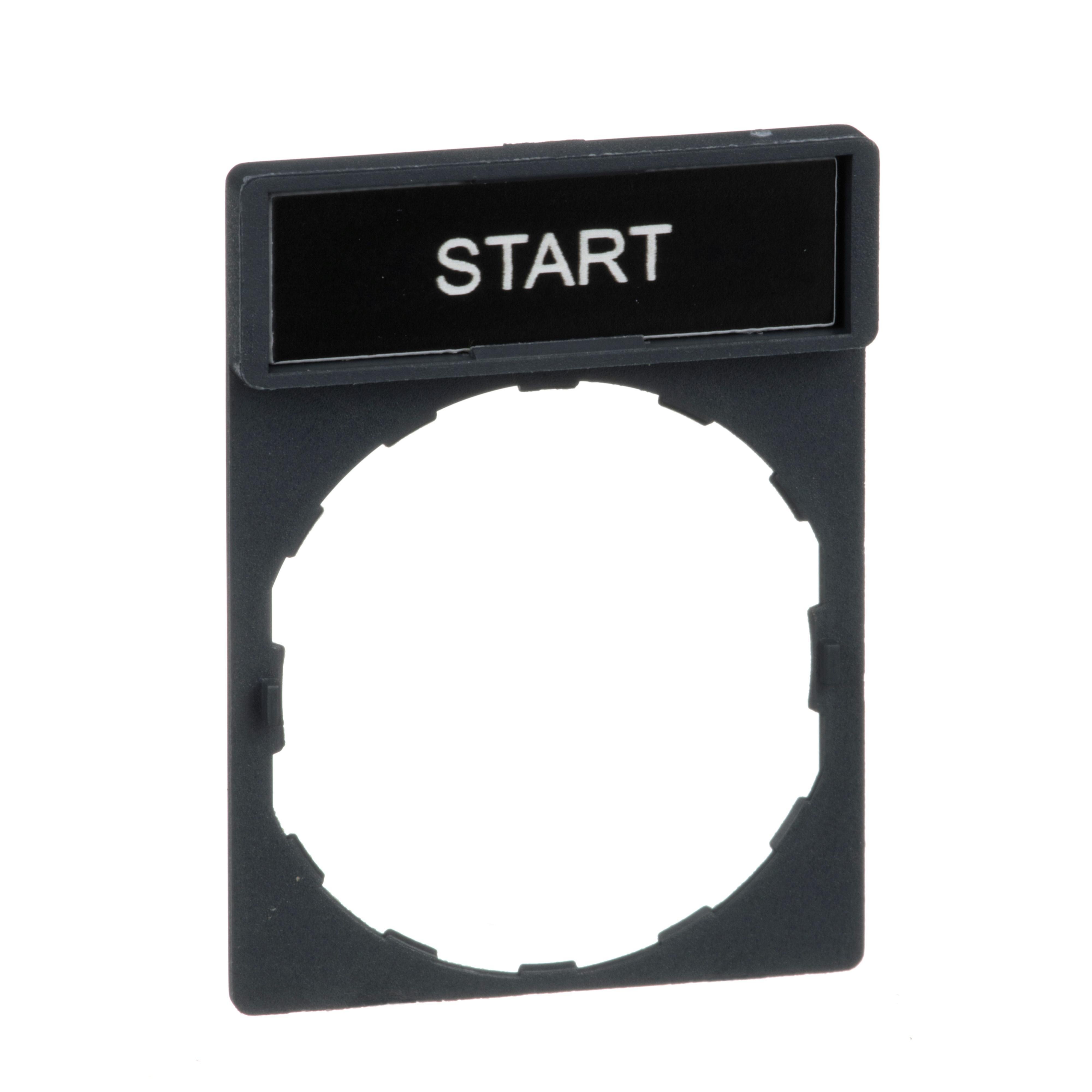 Picture of ZBY2303 - Harmony, 22mm Push Button, legend holder 30 x 40 mm, with legend 8 x 27 mm, marked START