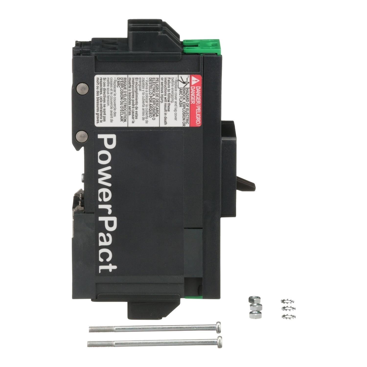 Picture of BDL26050 - Circuit breaker, PowerPacT B, 50A, 2 pole, 600Y/347VAC, 14kA, lugs, thermal magnetic, 80%