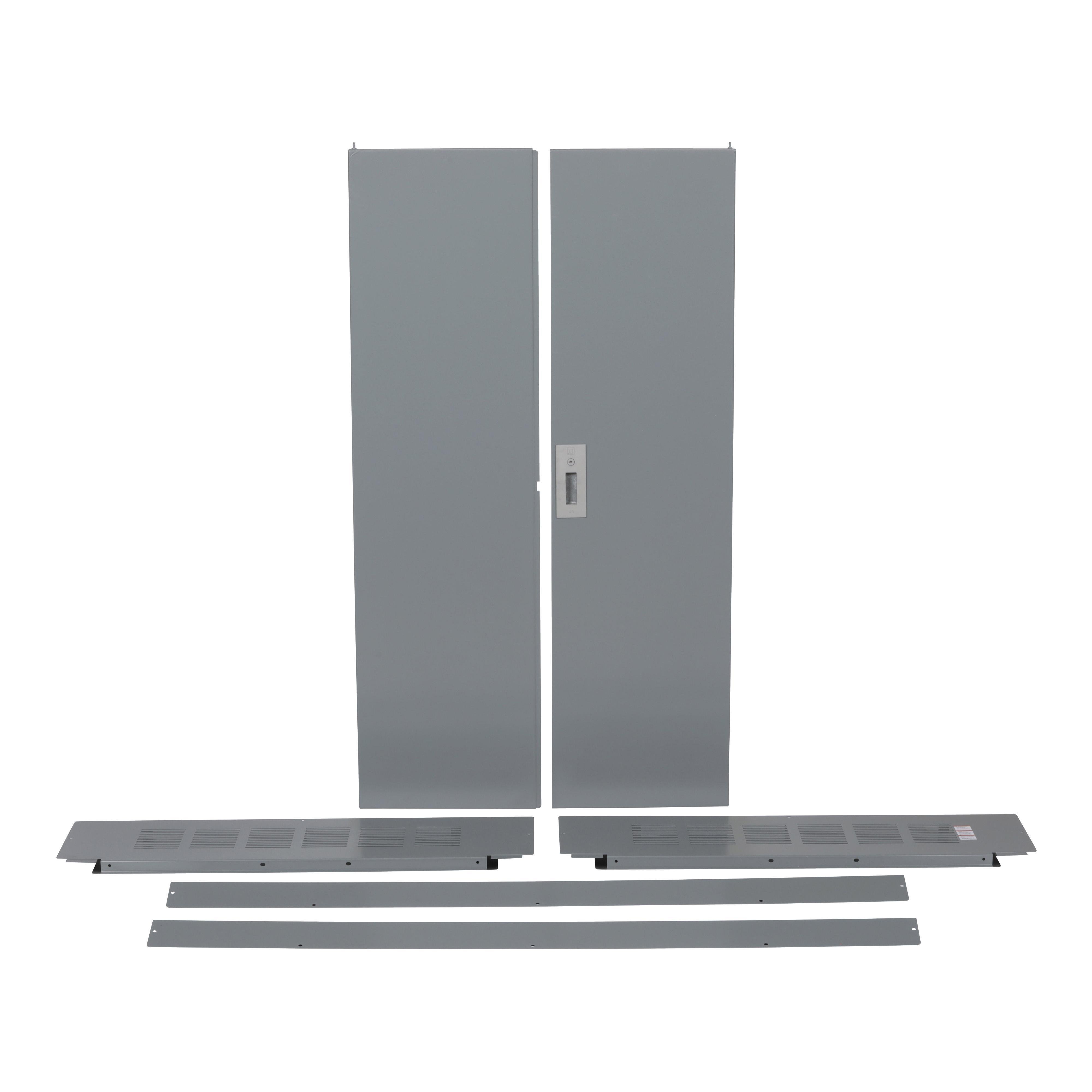 HCW86TSD - Trim front, I-Line Panelboard, HCP, surface mount, 4 pcs, w/door, 42in W x 86in H