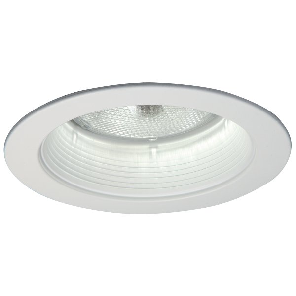 5014P - 5" Trim Shallow Metal Baffle White Trim with White Baffle