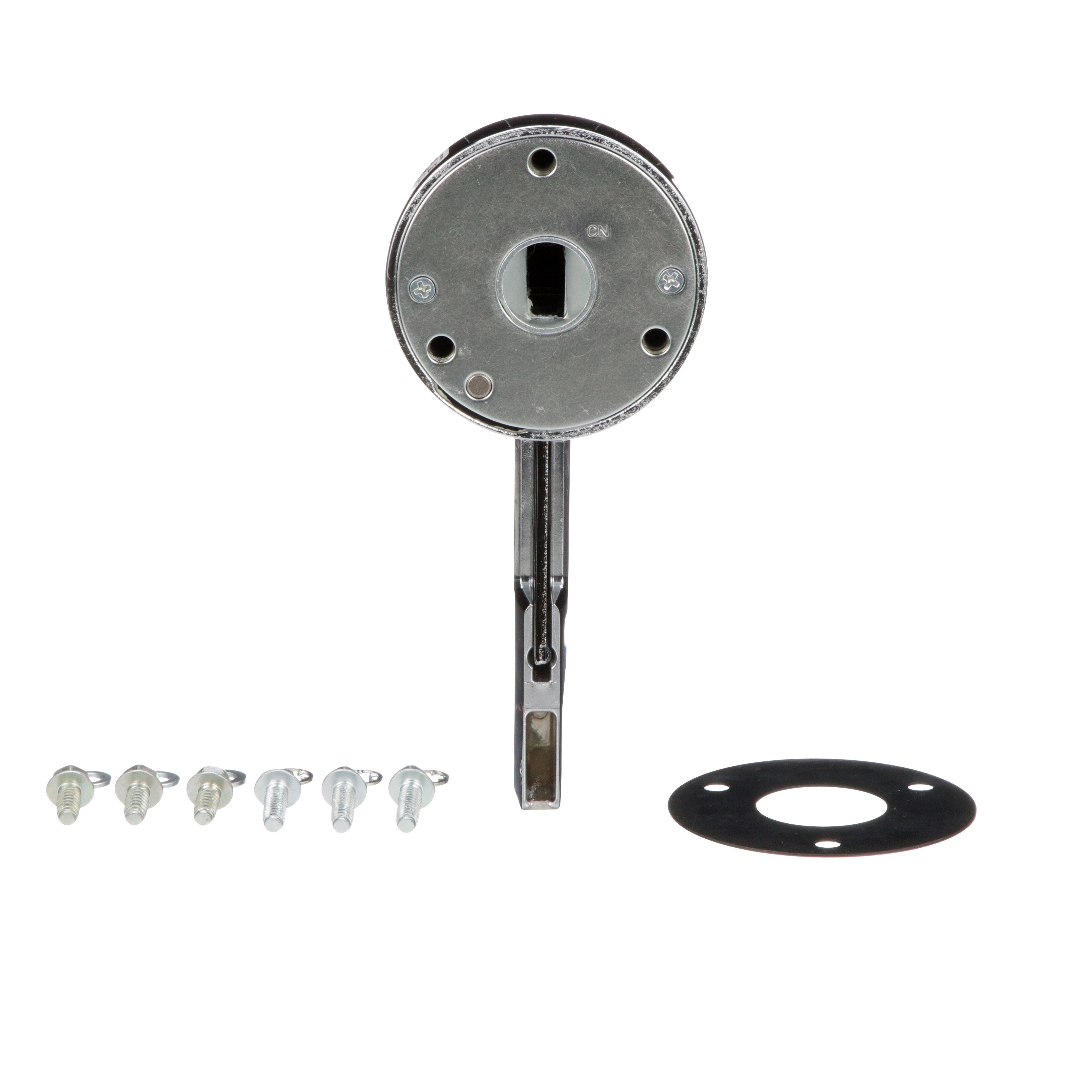 Picture of 9421LC46 - Circuit breaker accessory, PowerPacT B/H/J/L, handle assembly, rotary, 6 inch, 125A to 300A, NEMA 3/4/4X, chrome plated