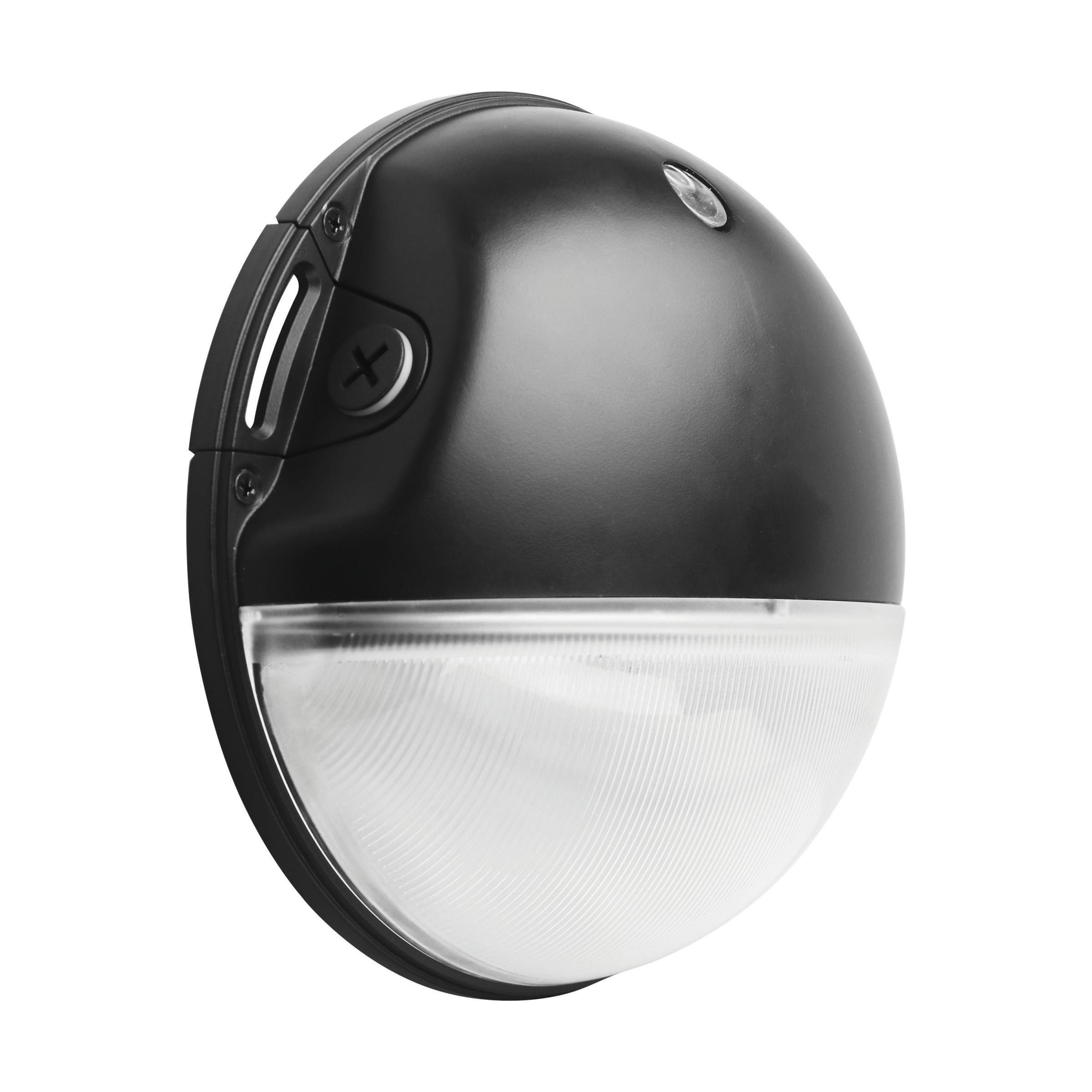 Picture of 65-750 - LED Small Round Wall Pack, 20W, CCT Selectable, Bypassable Photocell, 120-277 Volt, Black Finish
