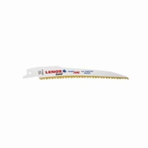 Picture of 21060656GR - LENOX Gold Power Arc Reciprocating Saw Blade, For Wood, Nail-Embedded Wood Cutting, 6-Inch, 6 Tpi, 5-Pack