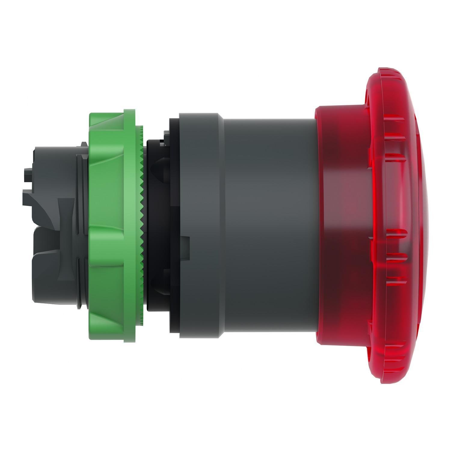 Picture of ZB5AW743 - Head for illuminated emergency switching off push button, Harmony XB5, plastic, red mushroom 40mm, 22mm, universal LED, turn to release