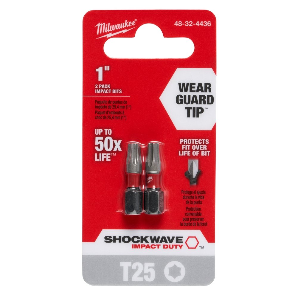 Picture of 48-32-4436 - SHOCKWAVE™ 2-Piece Impact Torx® T25 Insert Bits (2 Pack)