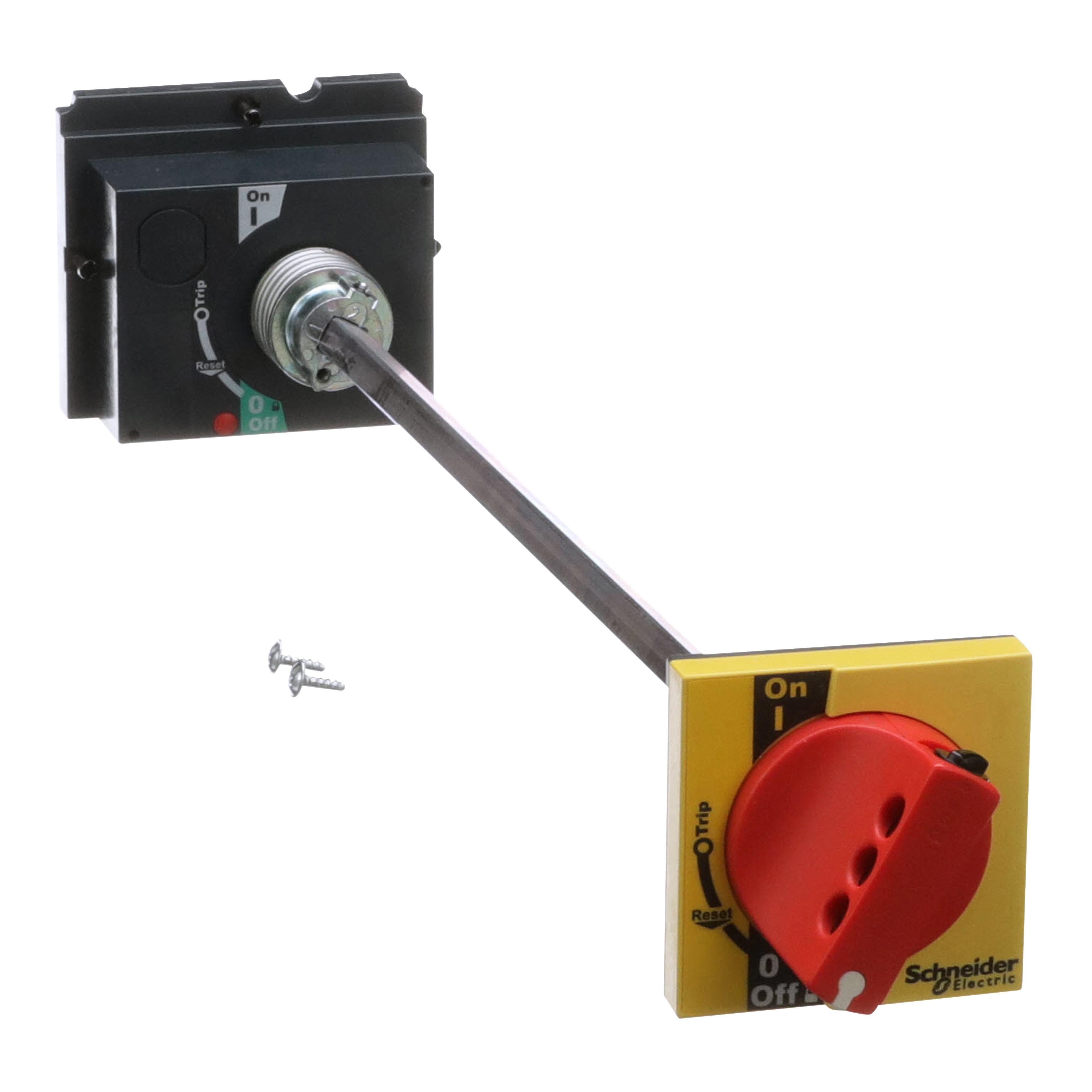 S29340 - Circuit breaker accessory, PowerPacT H/J, rotary handle, red, yellow bezel