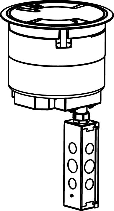 Picture of 8ATC2PBK - 8AT Prewired Evolution™ Poke Thru Device, Surface Style Cover, Black