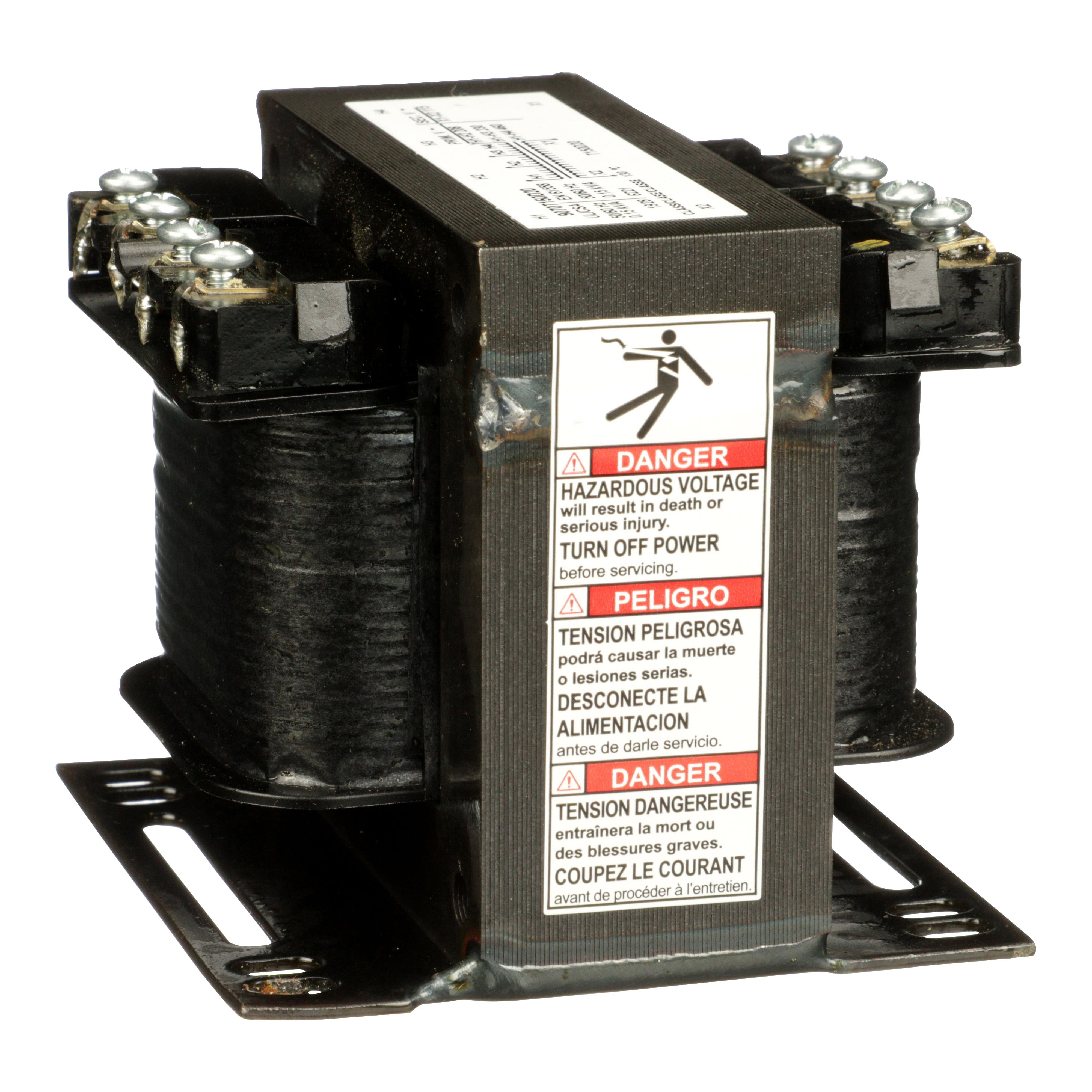 9070T150D20 - Transformer, Type T, industrial control, 150VA, 1 phase, 208/230/460V primary, 115V secondary, 55C rise