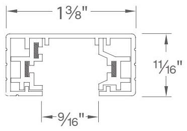 HT8-WT - H Track 8FT Single Circuit 120V with 2 Endcaps in White