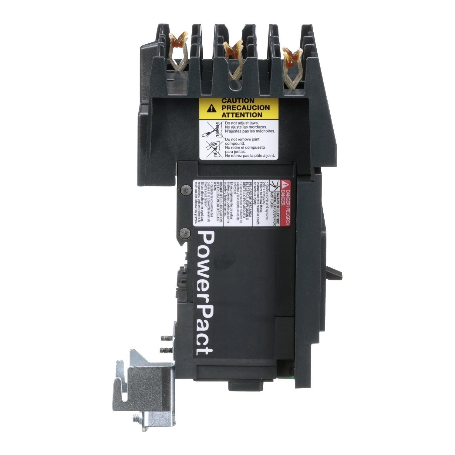 Picture of BGA36125 - Circuit breaker, PowerPacT B, 125A, 3 pole, 600Y/347VAC, 18kA, I-Line, thermal magnetic, 80%, ABC