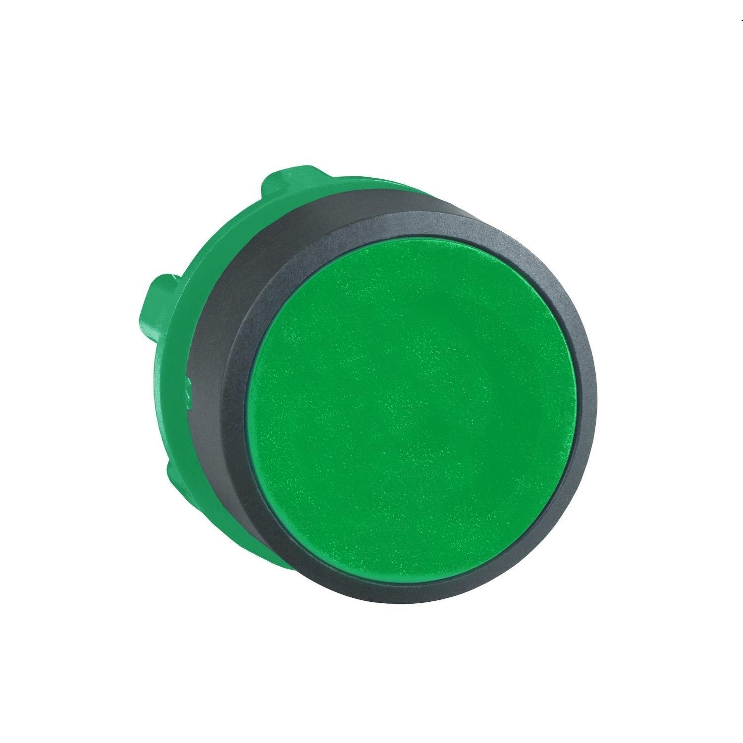 Picture of ZB5AA3 - Head for non illuminated push button, Harmony XB5, plastic, flush, green, 22mm, spring return, unmarked