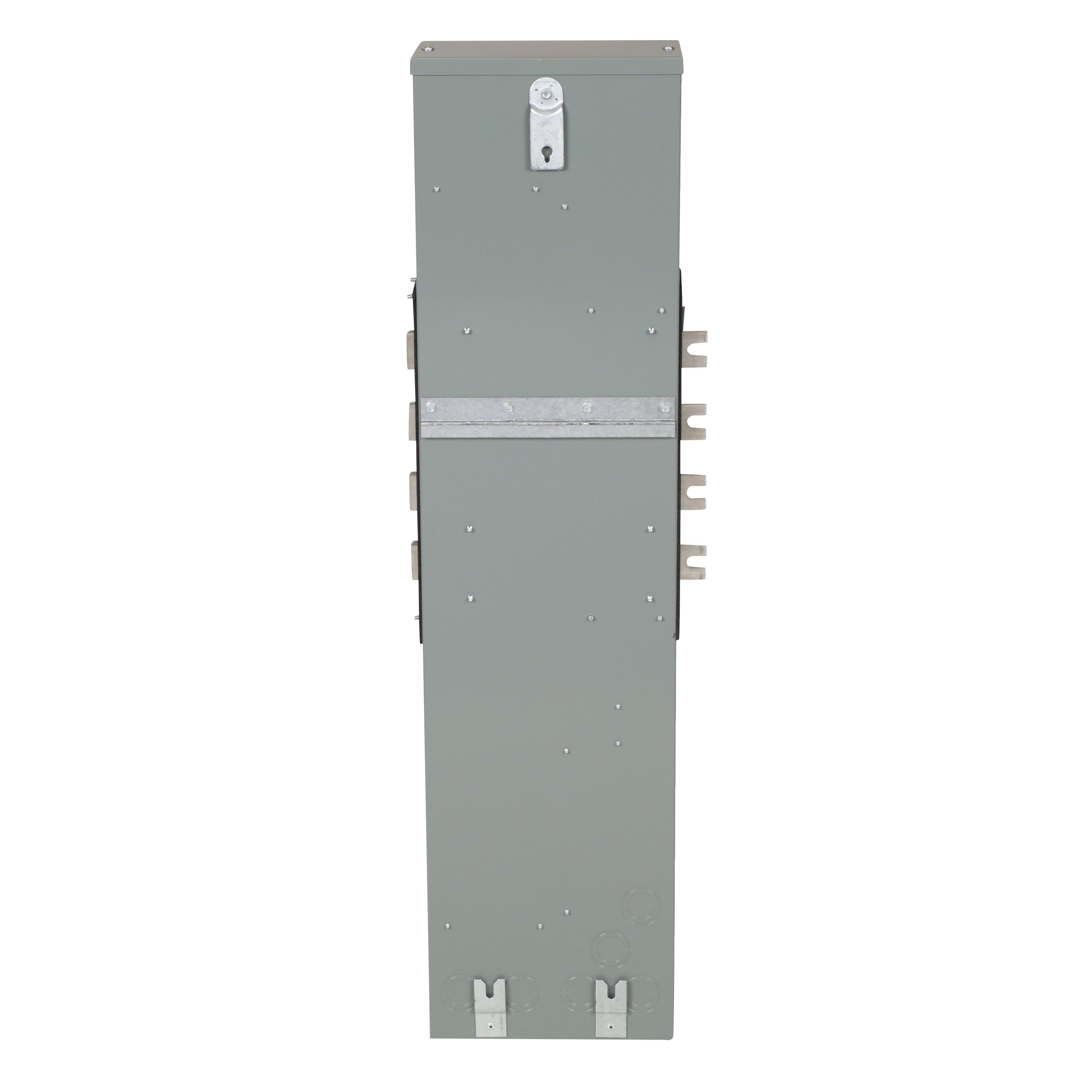 Picture of EZMR314125 - Branch unit, EZ Meter-Pak, 125A, 4 x 5 jaw sockets, 208Y/120VAC, no bypass, ringless, 800A Al busbar