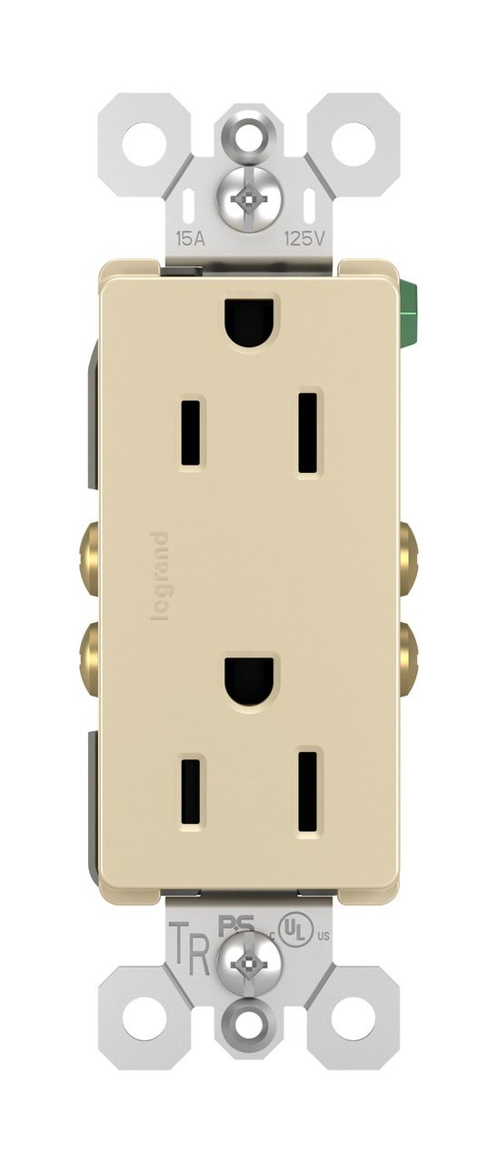 885-TRI - radiant® Tamper-Resistant Outlet, Ivory