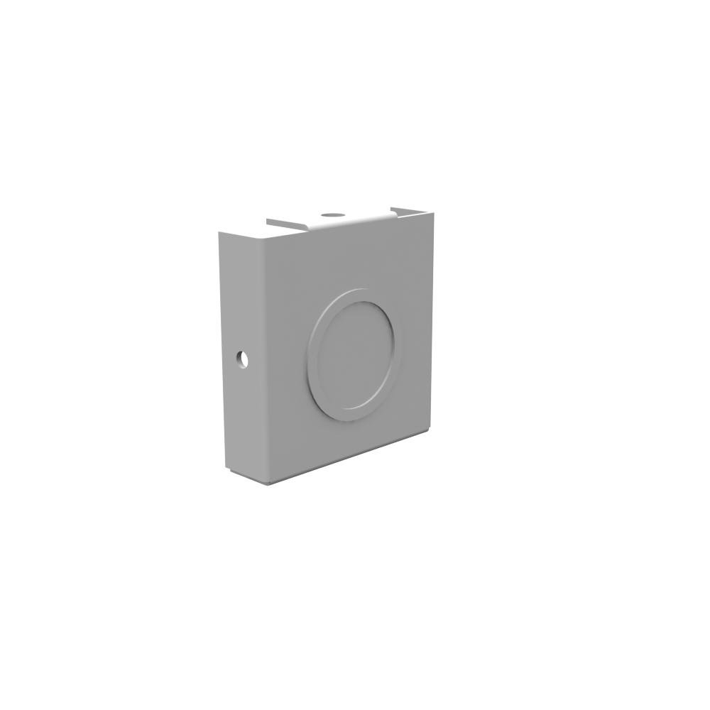 Picture of 22GE - Wireway End Type 1 2x2 Screw Cover ANSI 61 Gray Steel Knockouts
