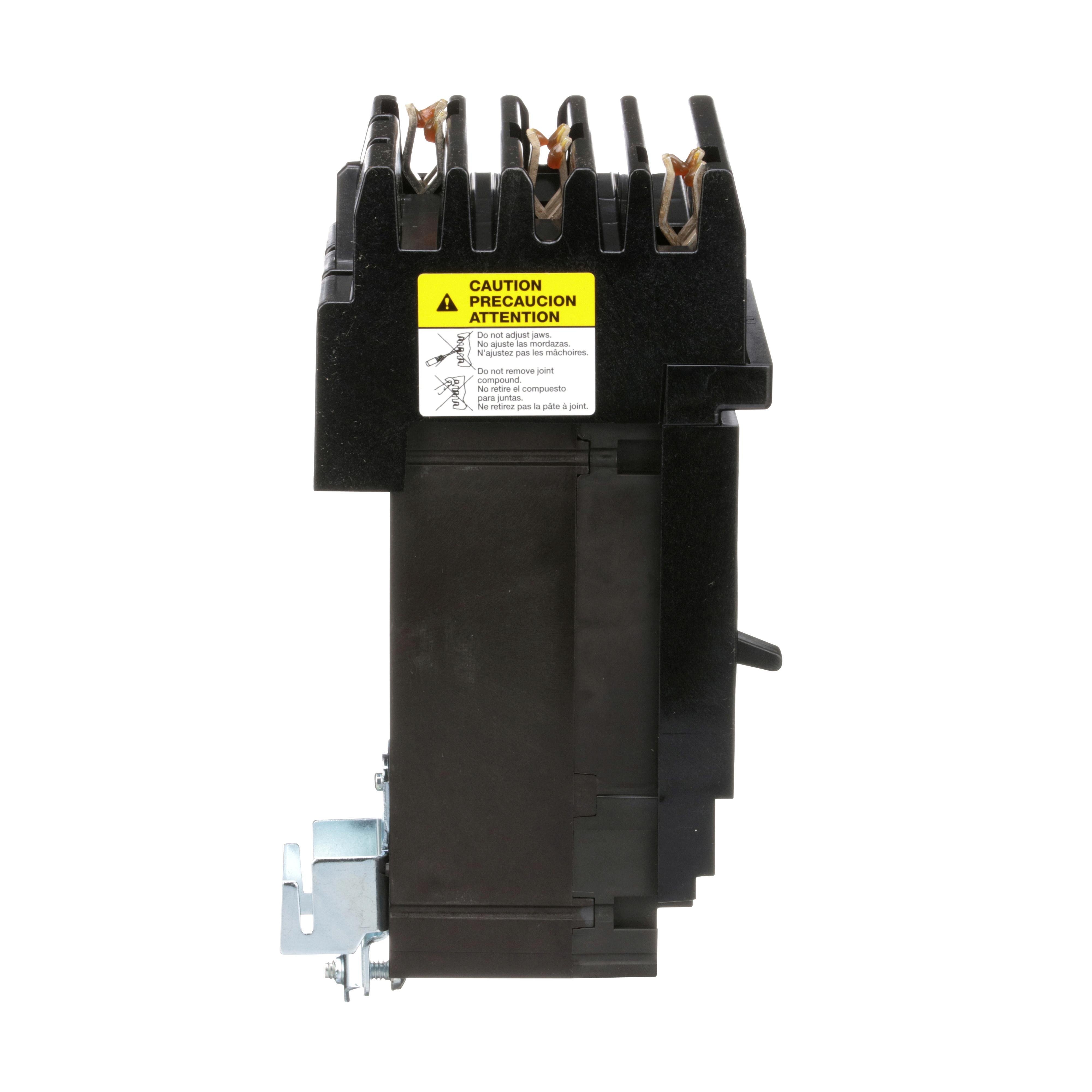 Picture of HDA36100 - Circuit breaker, PowerPacT H, 100A, 3 pole, 600VAC, 14kA, I-Line, thermal magnetic, 80%, ABC