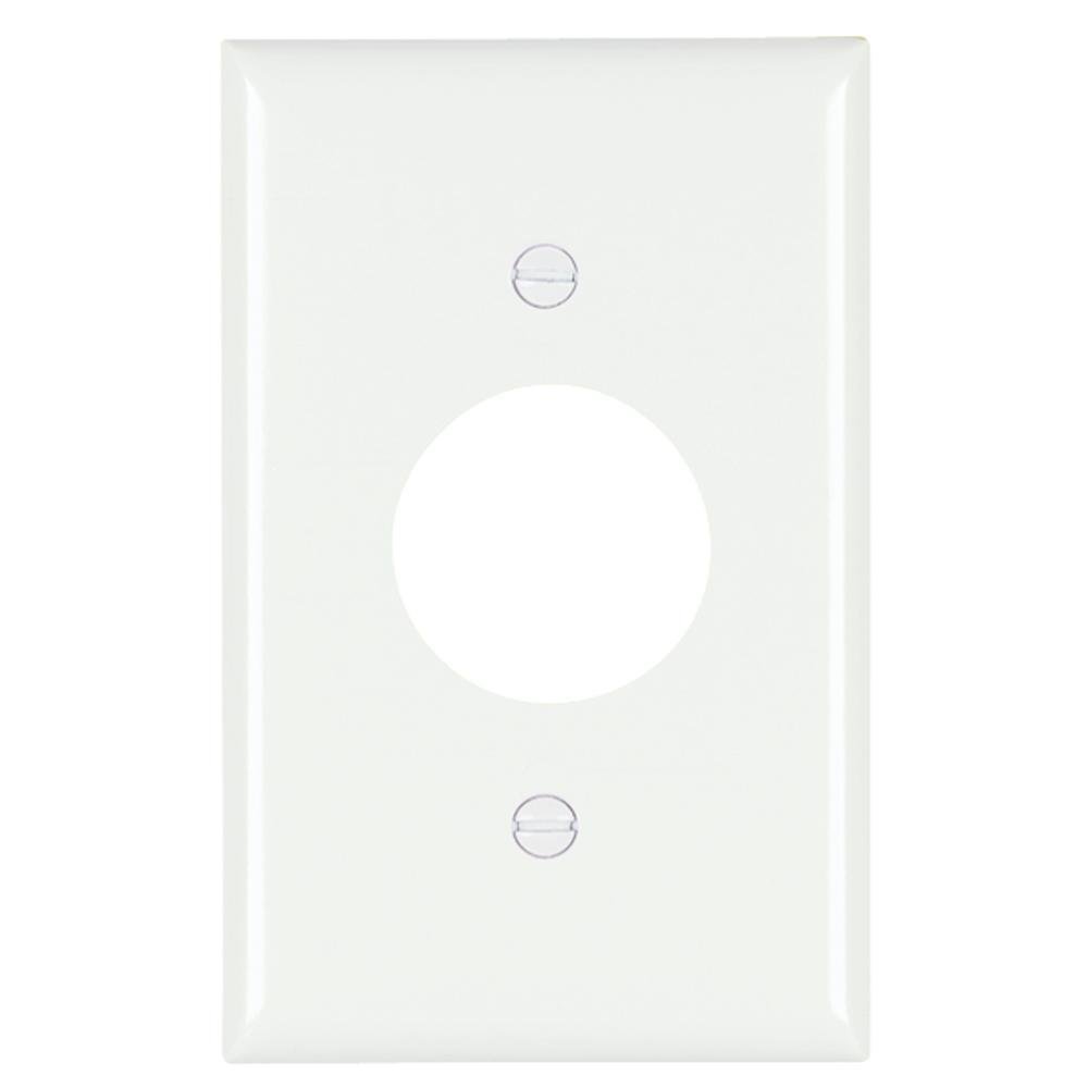 TP7-W - TradeMaster® 1-Gang Nylon Wall Plate, Single Receptacle Opening, White