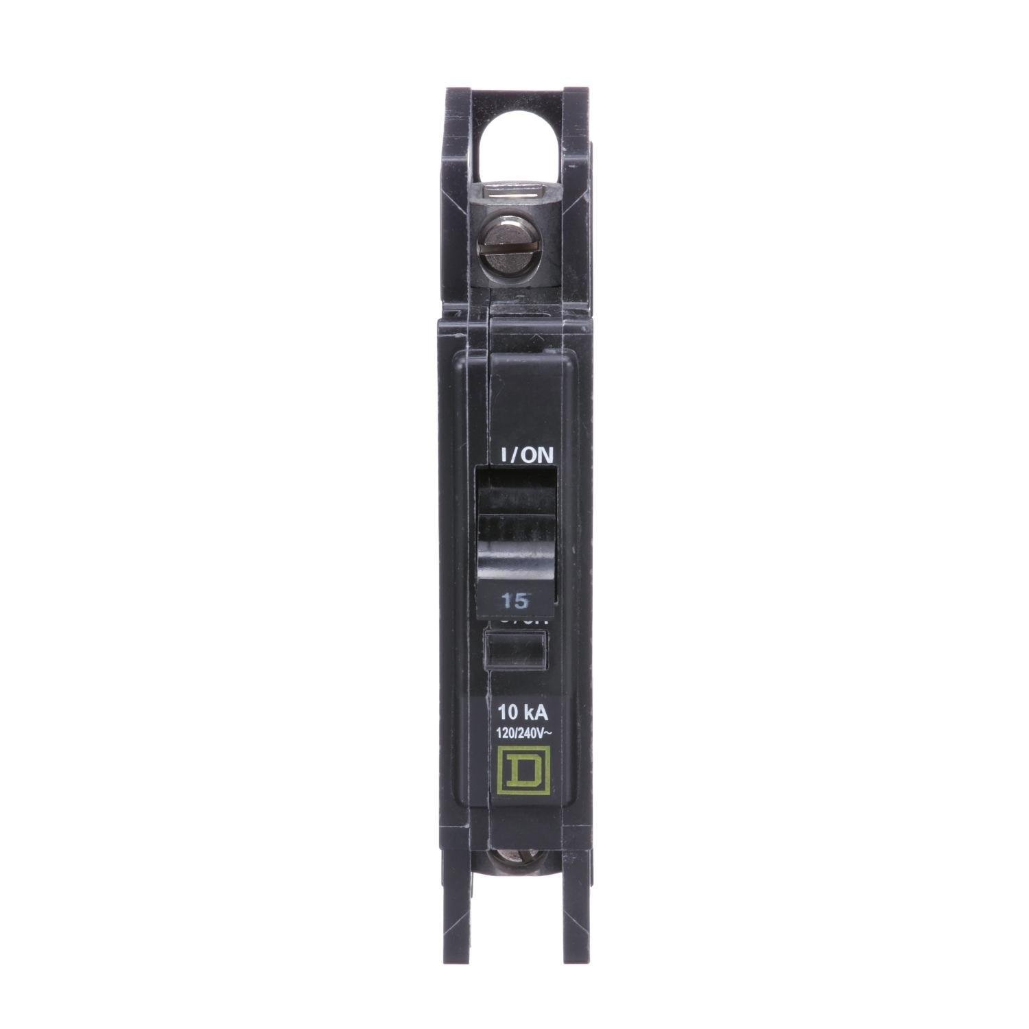 QOU115 - Mini circuit breaker, QOU, 15A, 1 pole, 120/240VAC, 10kA