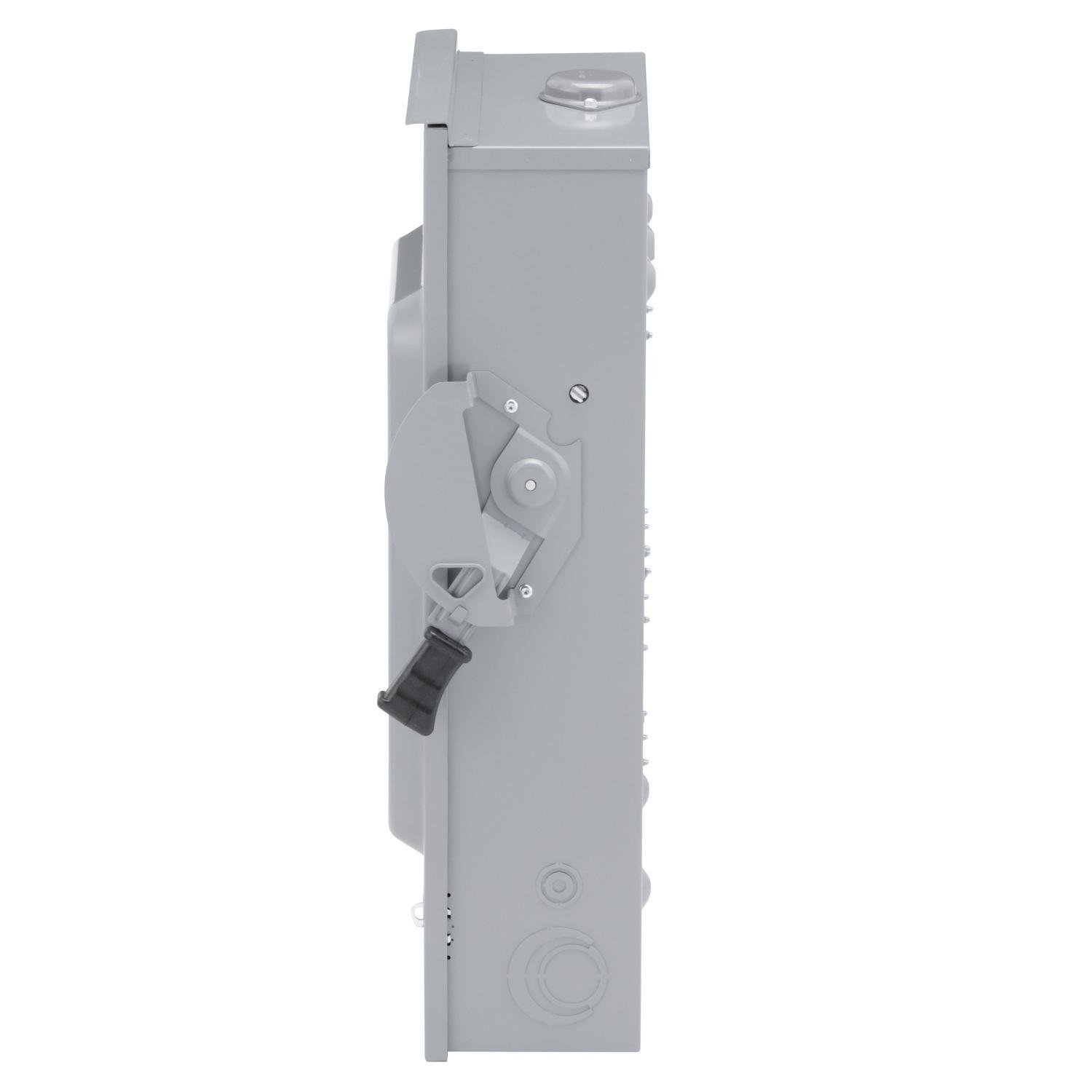 Picture of D324NRB - Safety switch, general duty, fusible, 200A, 3 pole, 60hp, 240VAC, NEMA 3R, 4 wire, 1 neutral, bolt on hub provision