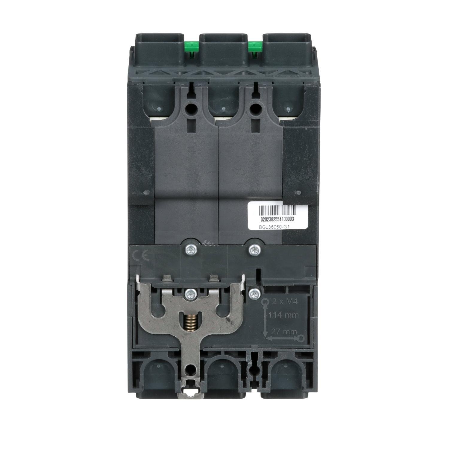 Picture of BGL36050 - Circuit breaker, PowerPacT B, 50A, 3 pole, 600Y/347VAC, 18kA, lugs, thermal magnetic, 80%